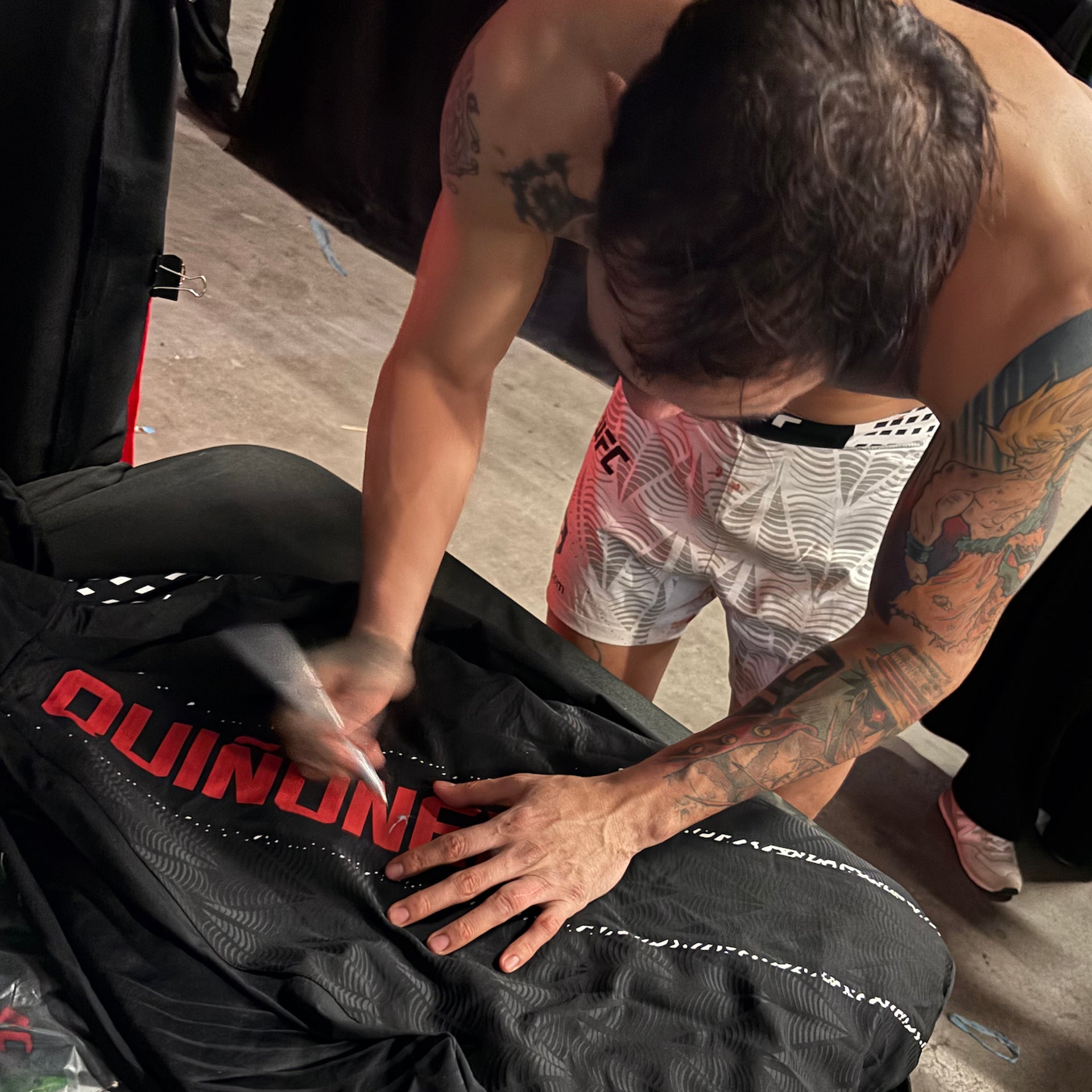 Cristian Quiñonez Signed 1-of-1 Fight Worn Hoodie UFC Fight Night: Moreno vs Kavanagh