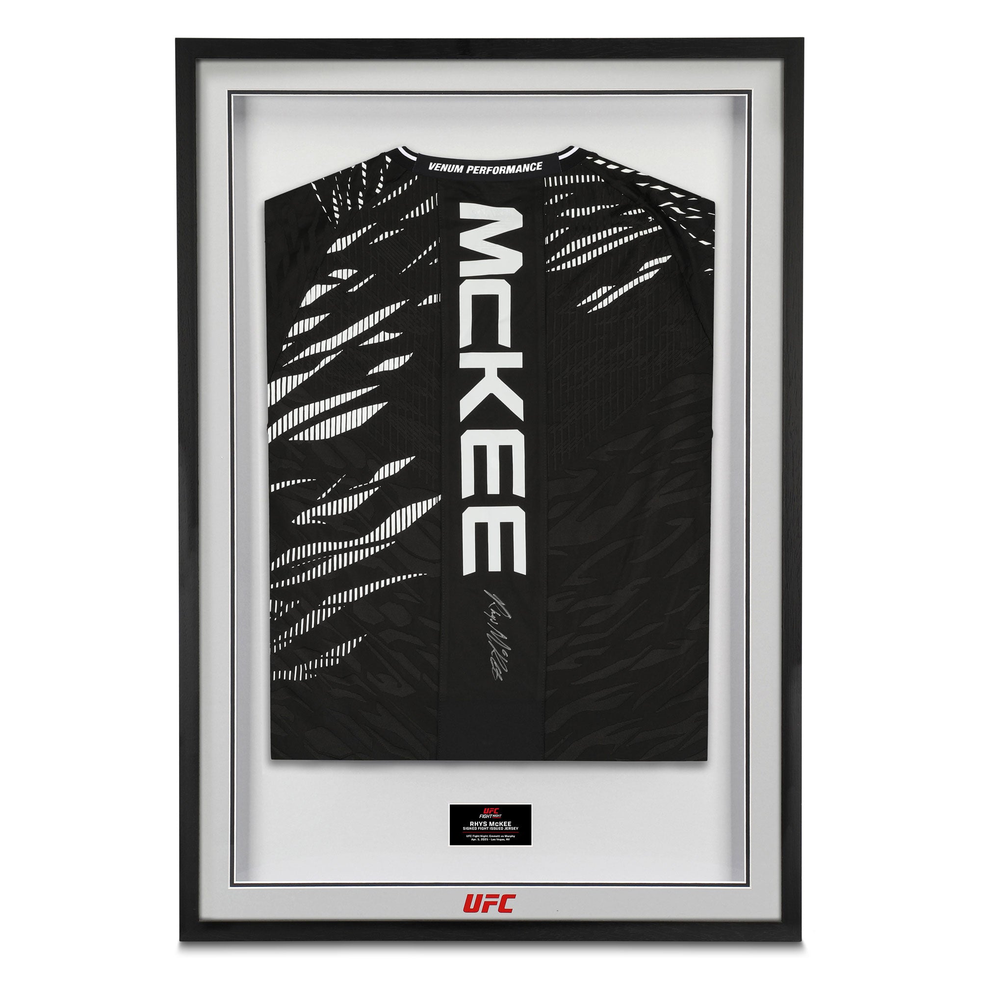 Rhys McKee Signed 1-of-1 Fight Issued Jersey UFC Fight Night: Emmett vs Murphy