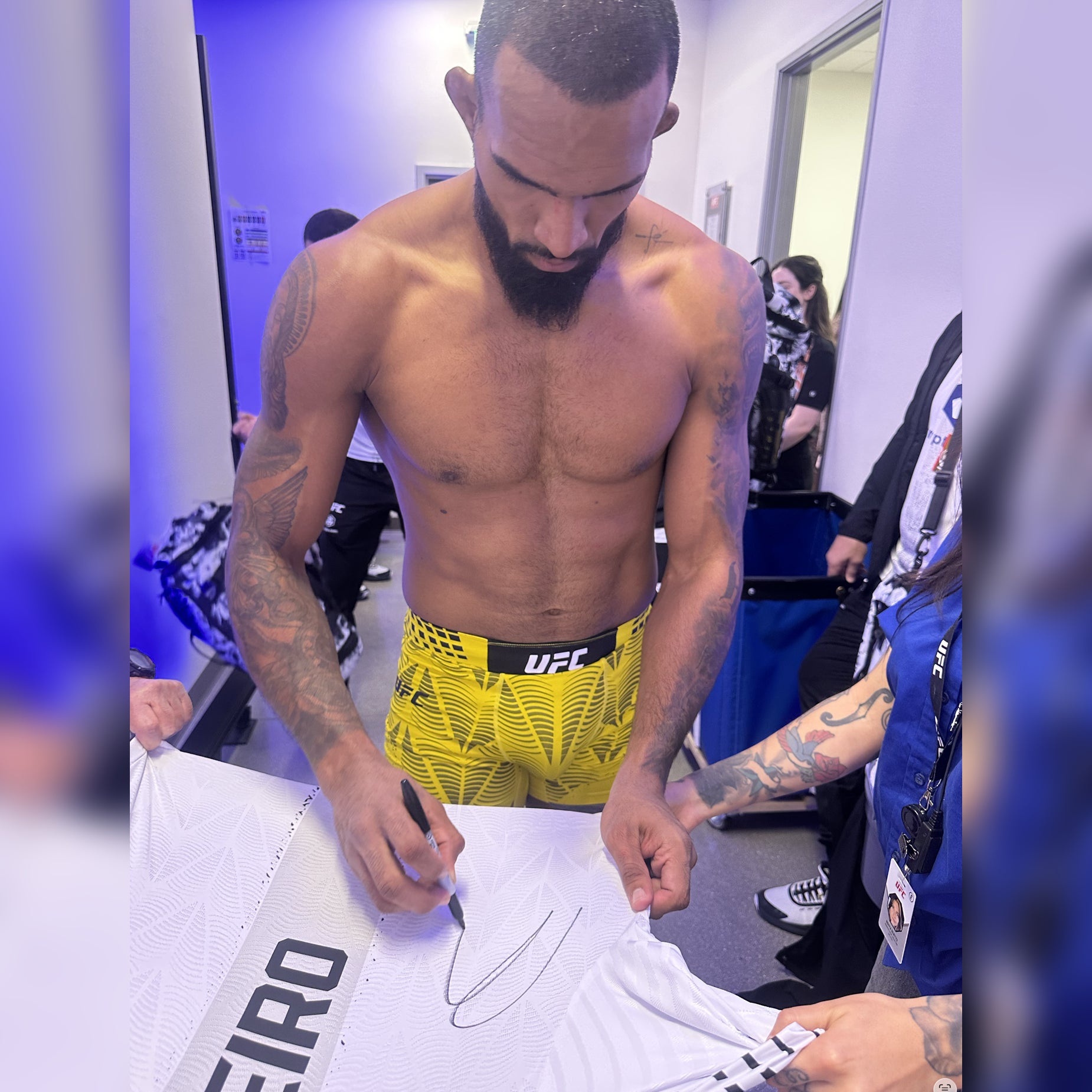 Brendson Ribeiro Signed 1-of-1 Fight Worn Jersey UFC Fight Night: Moicano vs Duncan