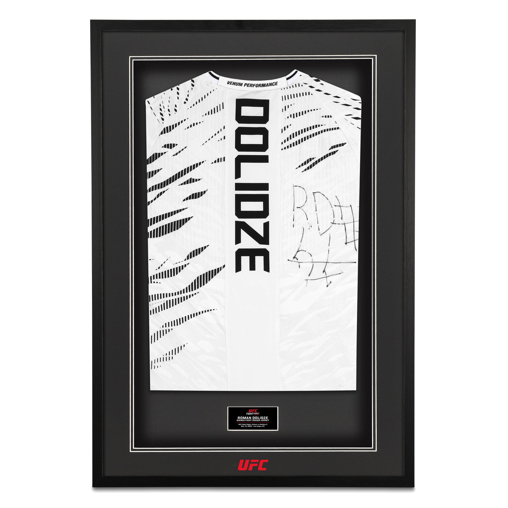 Roman Dolidze Signed 1-of-1 Fight Issued Jersey UFC Fight Night: Vettori vs Dolidze