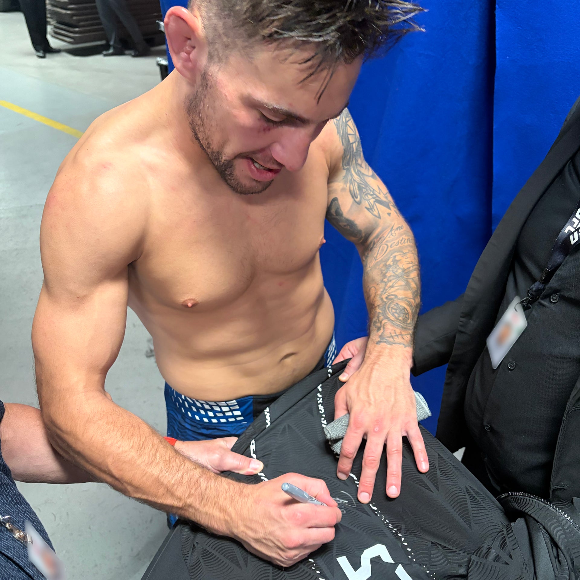 Esteban Ribovics Signed 1-of-1 Fight Worn Hoodie UFC 330: Makhachev vs Machado Garry