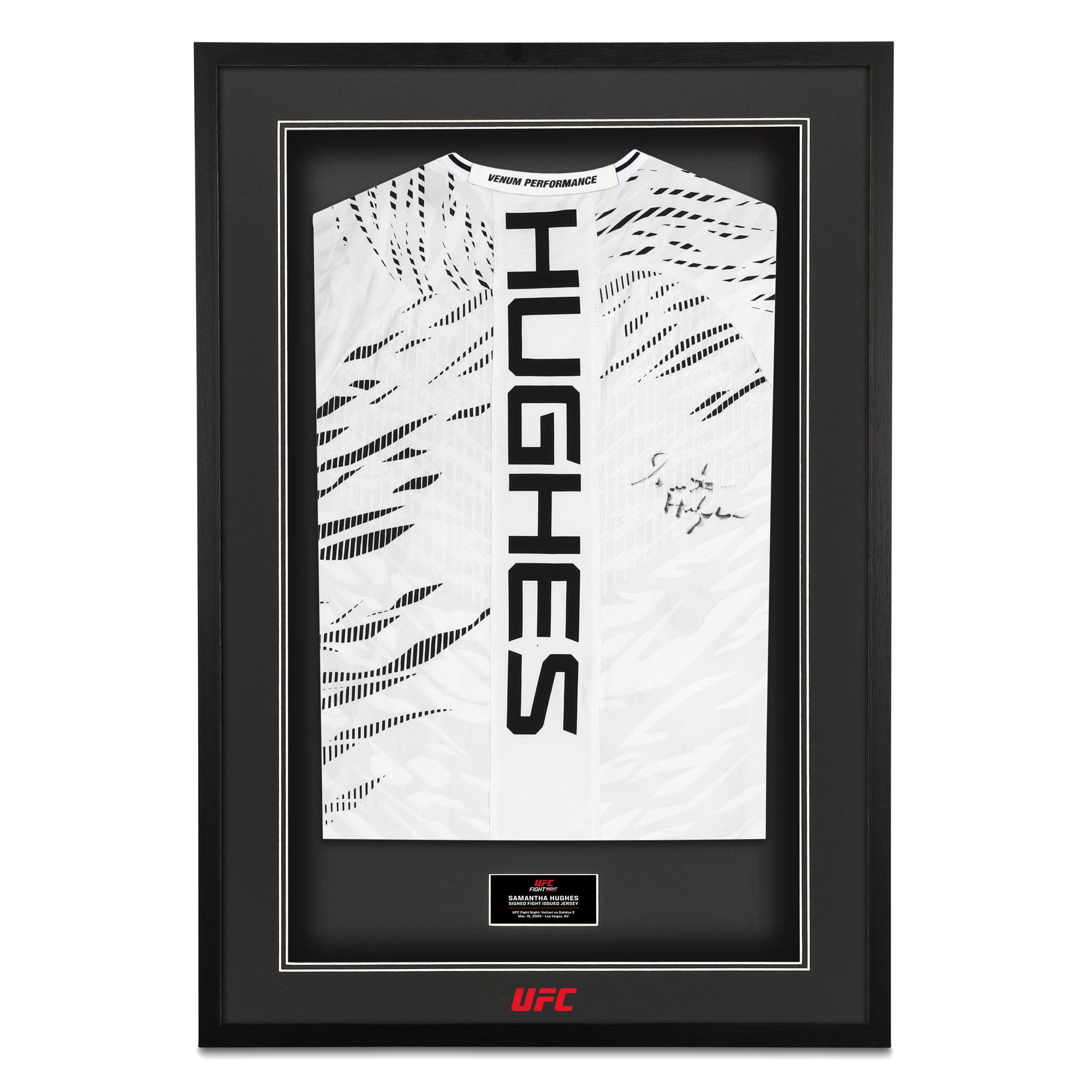 Sam Hughes Signed 1-of-1 Fight Issued Jersey UFC Fight Night: Vettori vs Dolidze