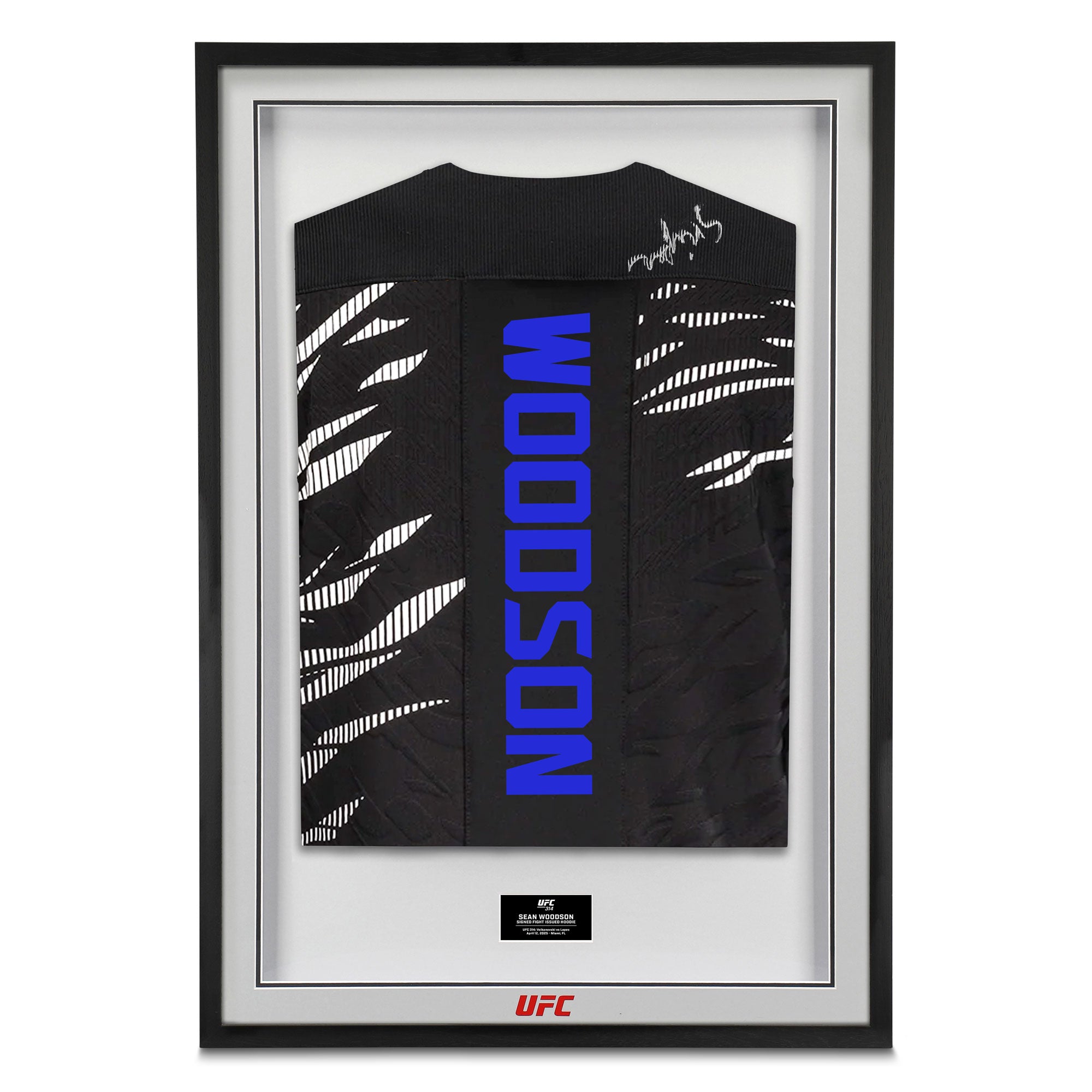 Sean Woodson Signed 1-of-1 Fight Issued Hoodie UFC 314: Volkanovski vs Lopes