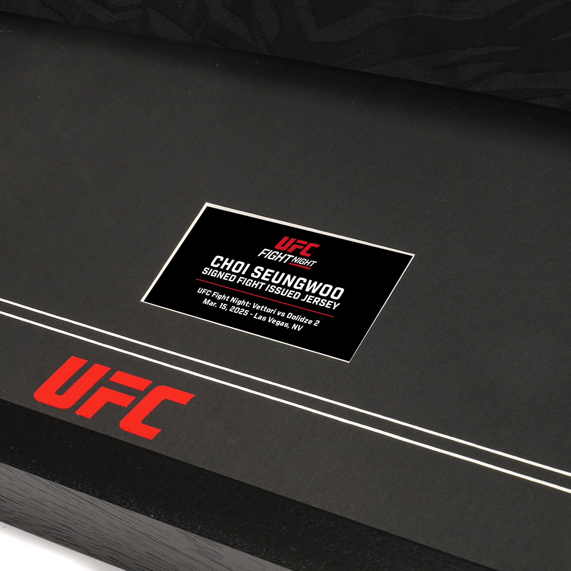 Seung Woo Choi Signed 1-of-1 Fight Issued Jersey UFC Fight Night: Vettori vs Dolidze