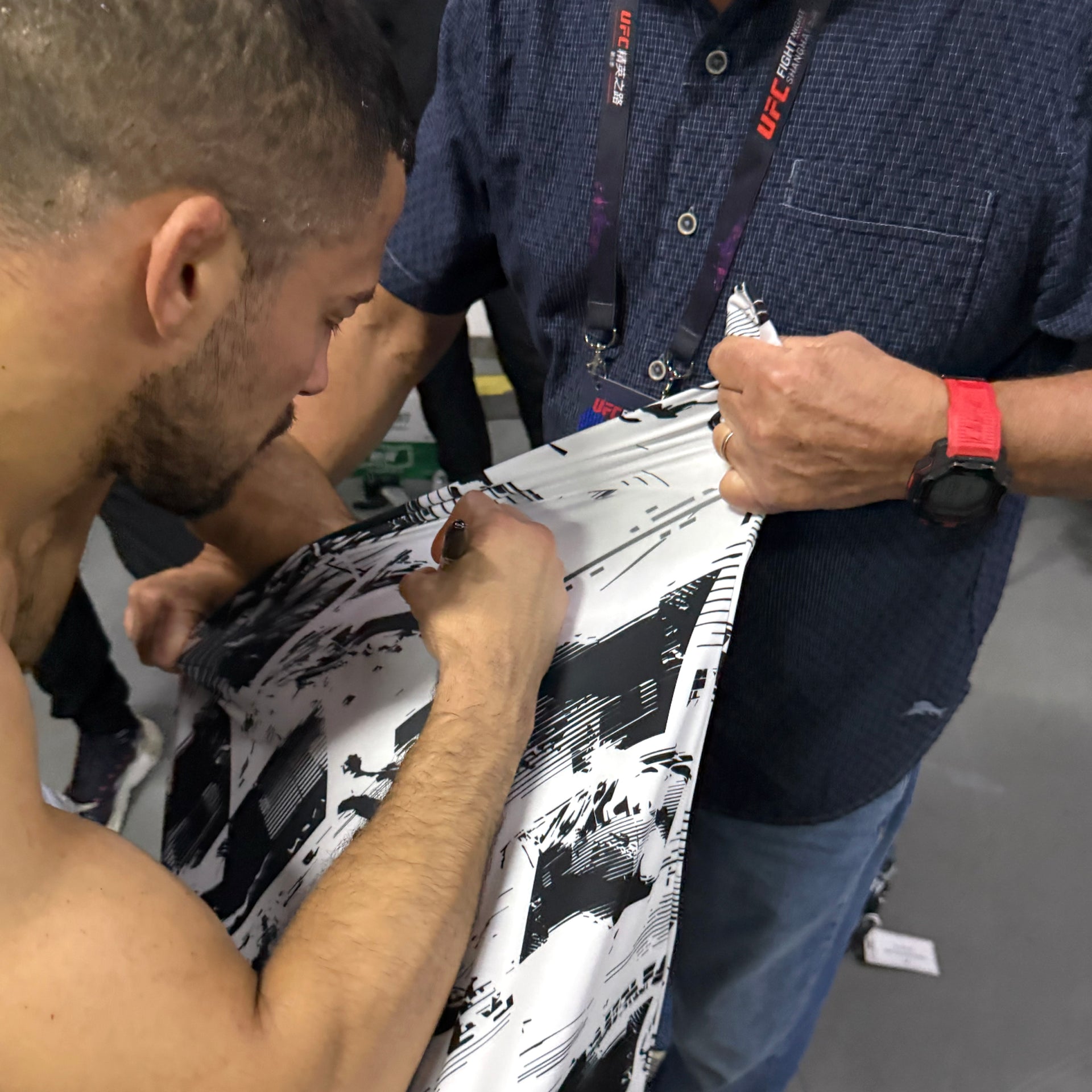 Hector Santiago Signed 1-of-1 Fight Worn Jersey UFC Fight Night: Nurmagomedov vs Song