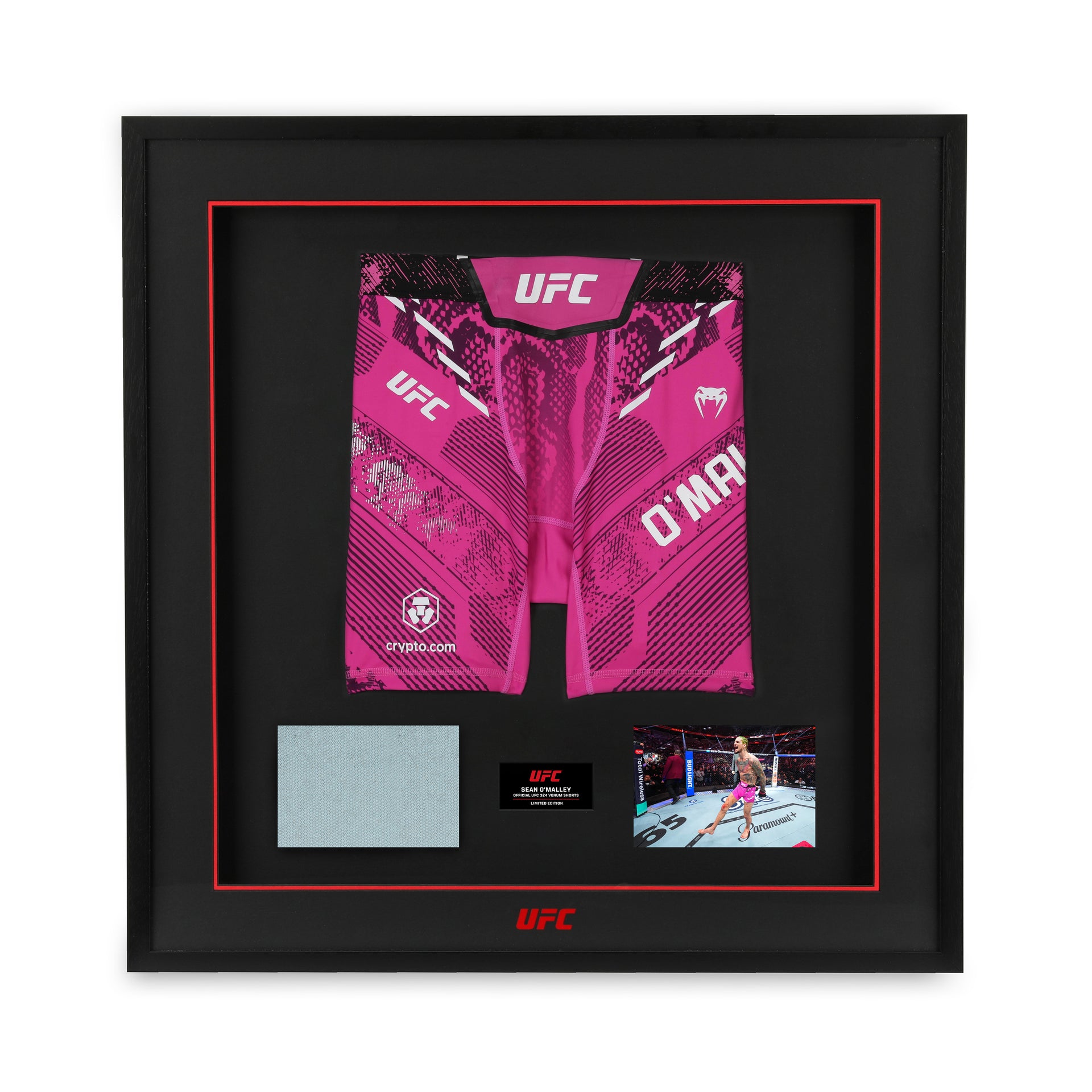 Sean O'Malley Limited Edition UFC 324 Venum Shorts & Canvas Display