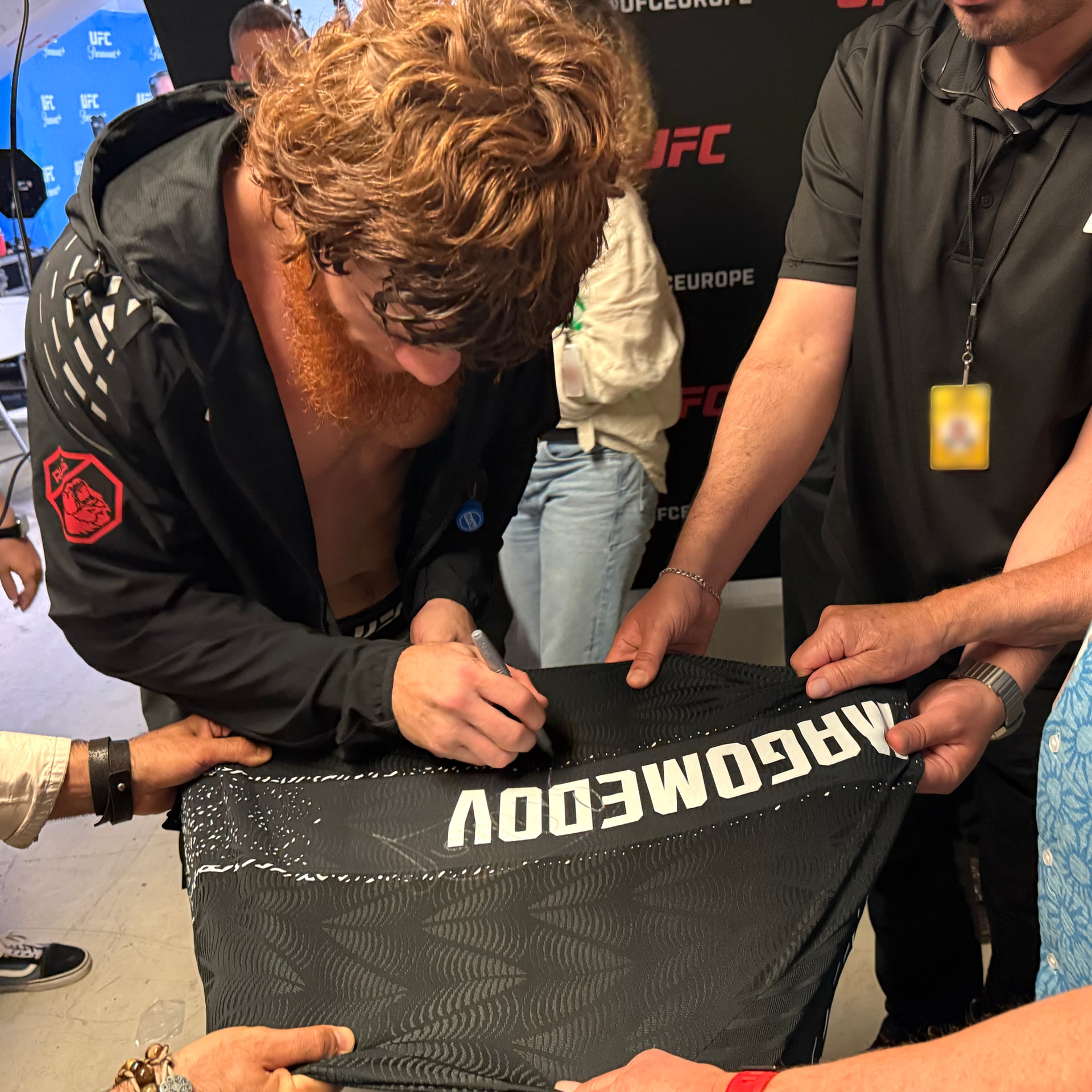 Shara Magomedov Signed 1-of-1 Fight Worn Jersey UFC Fight Night: Fiziev vs Torres