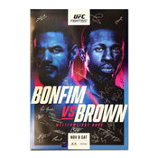 UFC Fight Night: Bonfim vs Brown Autographed Event Poster