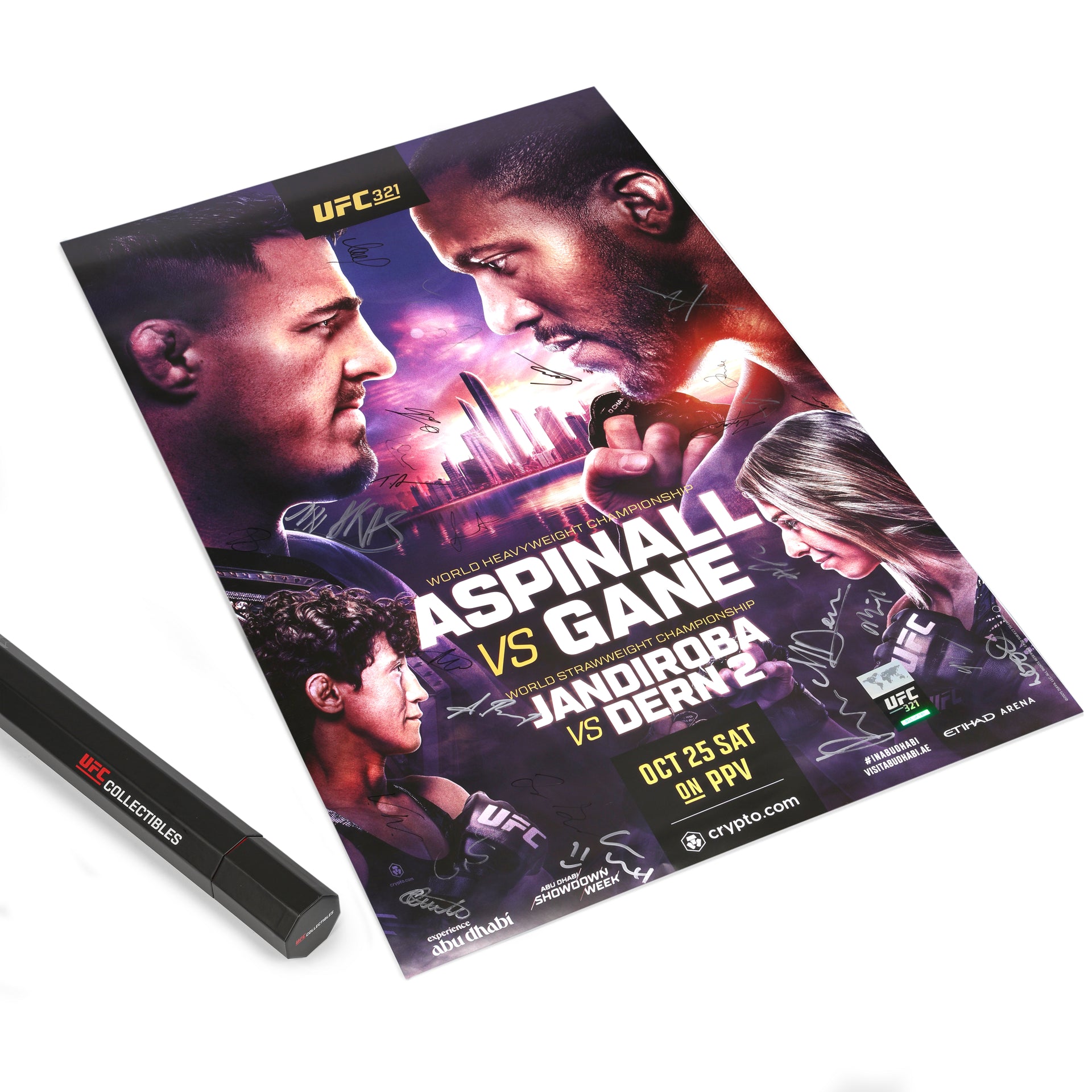 UFC 321: Aspinall vs Gane Autographed Event Poster