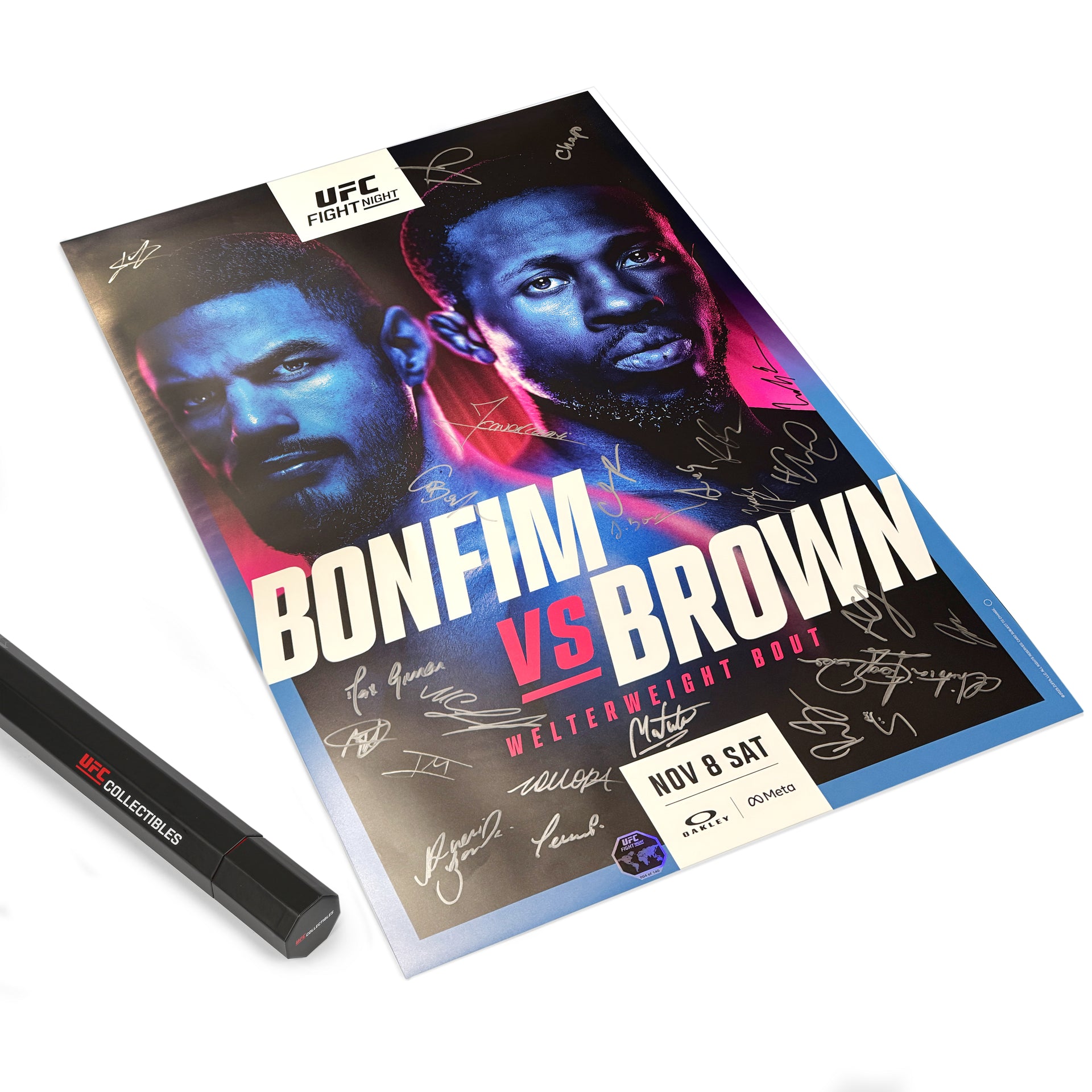 UFC Fight Night: Bonfim vs Brown Autographed Event Poster