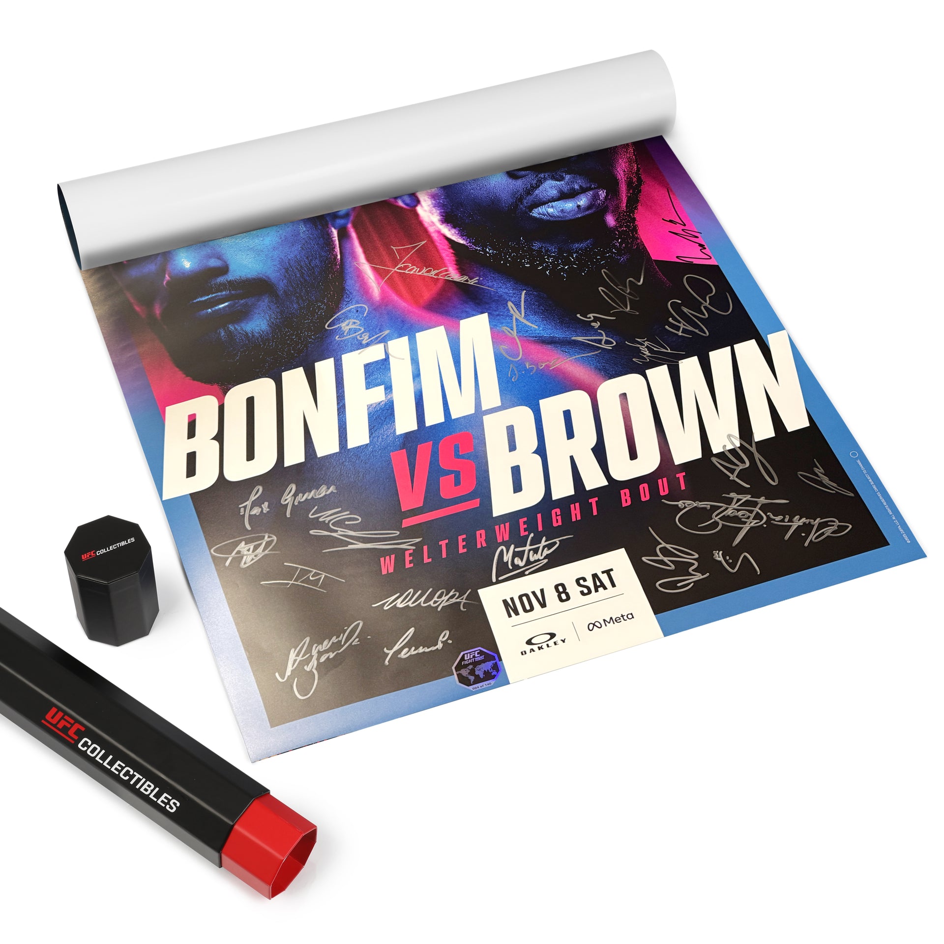 UFC Fight Night: Bonfim vs Brown Autographed Event Poster