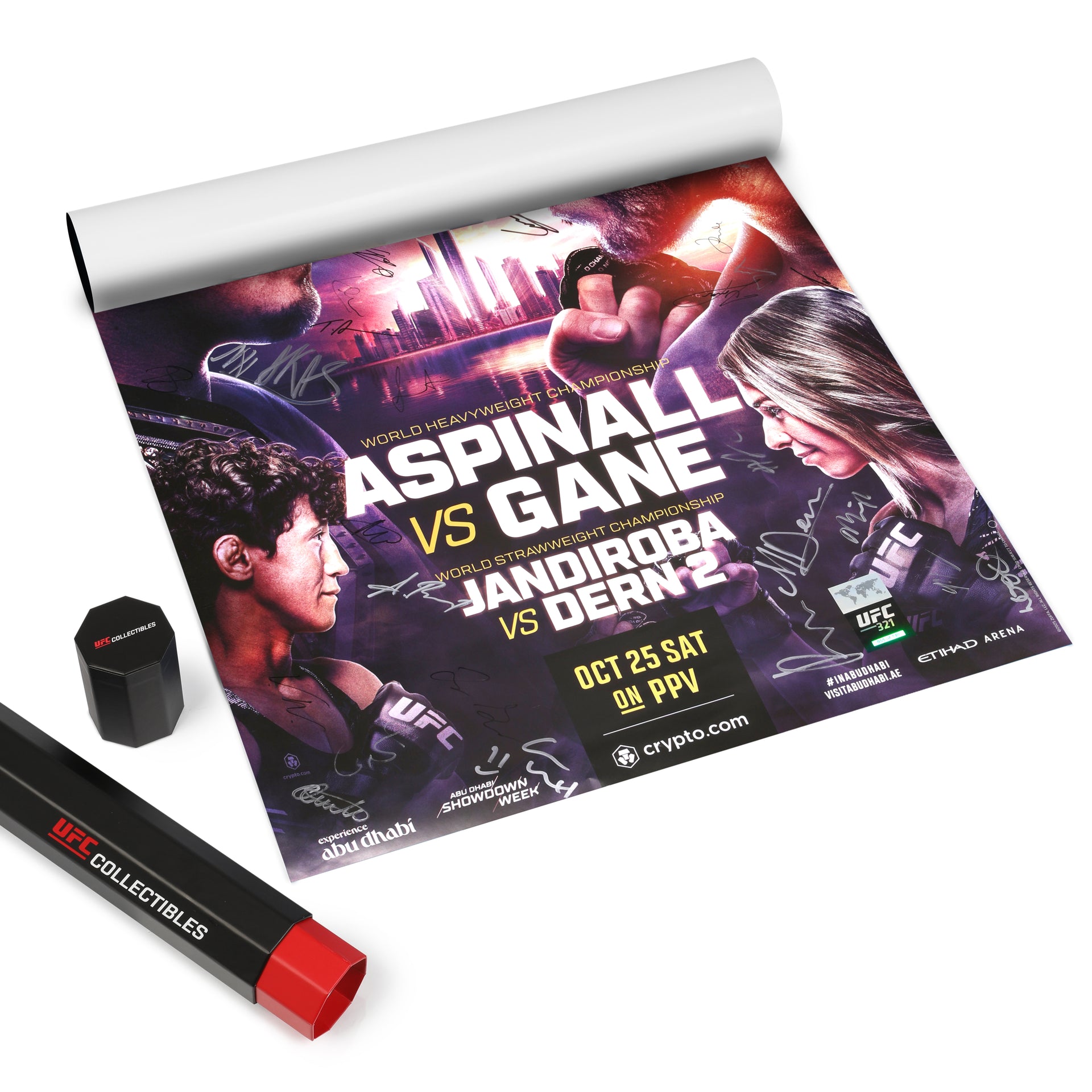 UFC 321: Aspinall vs Gane Autographed Event Poster