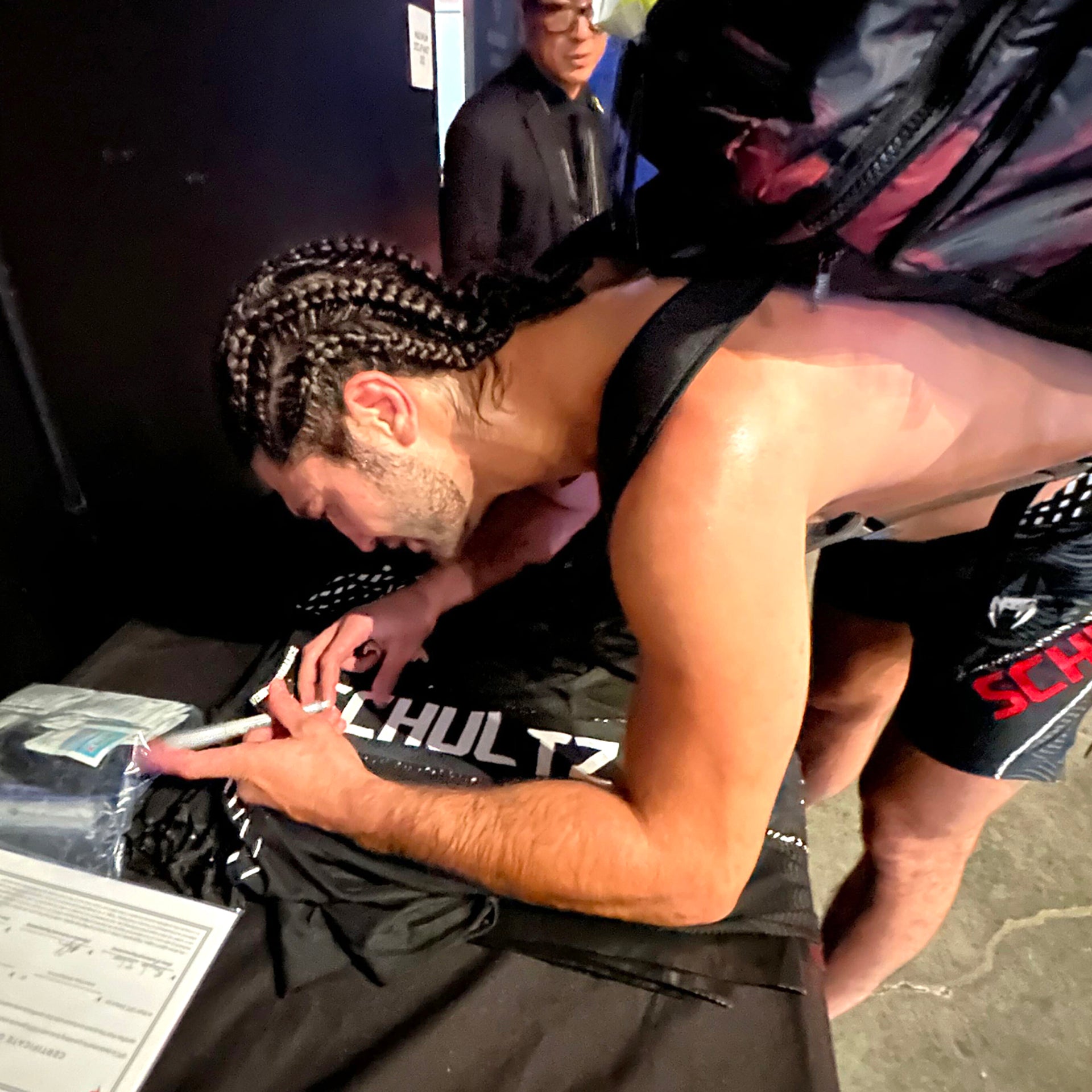Wes Schultz Signed 1-of-1 Fight Worn Jersey UFC Fight Night: Hernandez vs Rodrigues