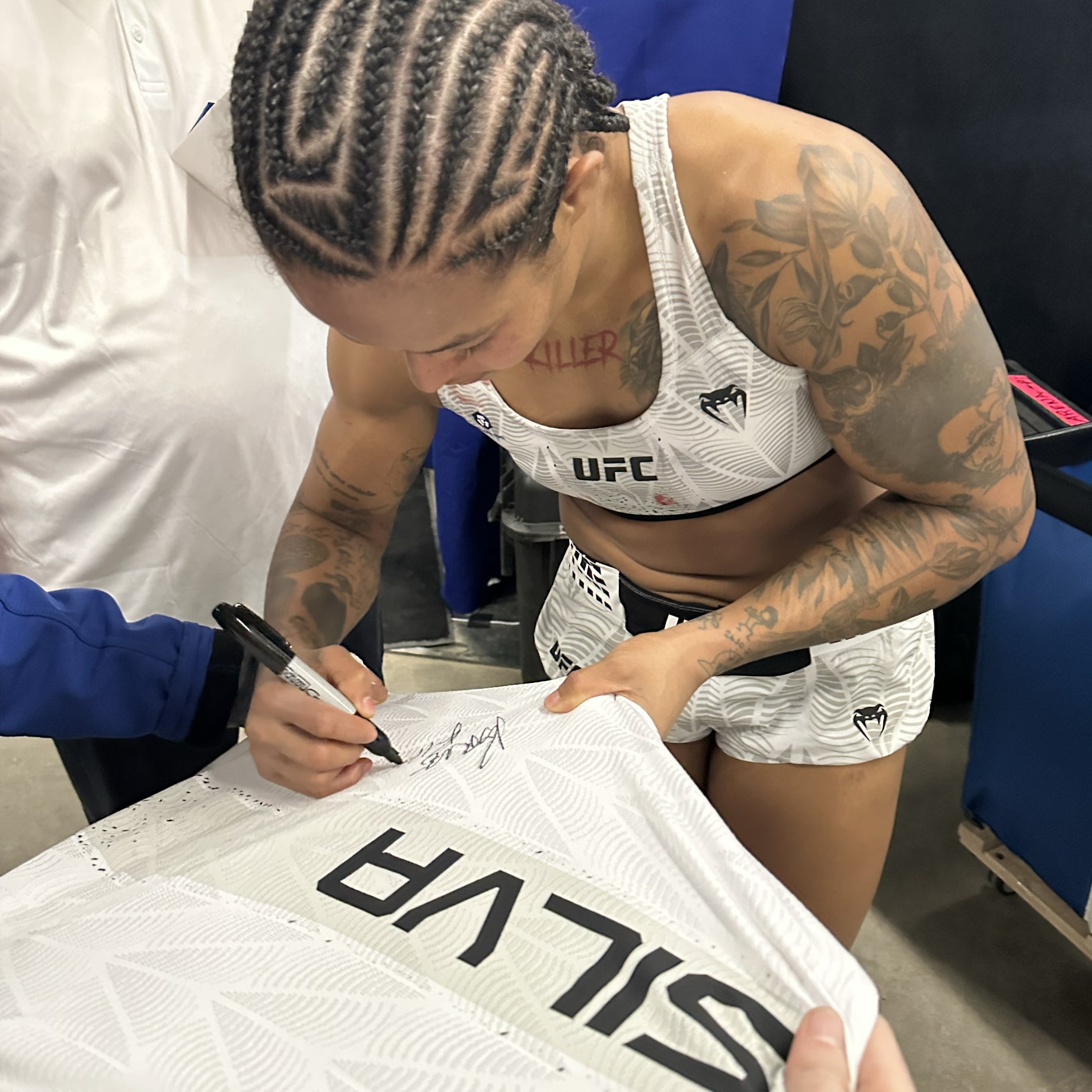 Karine Silva Signed 1-of-1 Fight Worn Jersey UFC Fight Night: Burns vs Malott