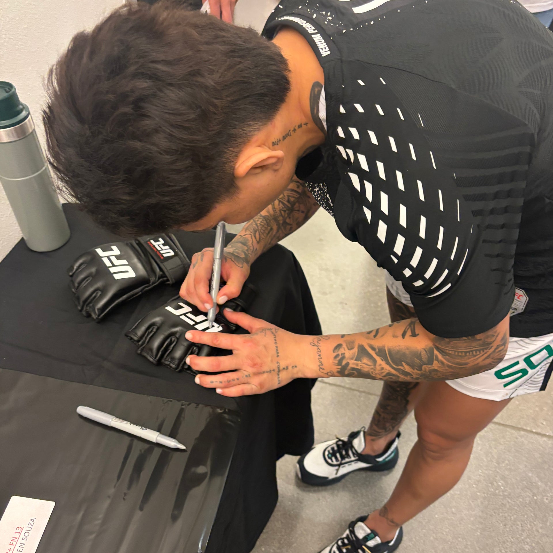 Ketlen Souza Signed 1-of-1 Fight Worn Gloves UFC Fight Night: Muhammad vs Bonfim