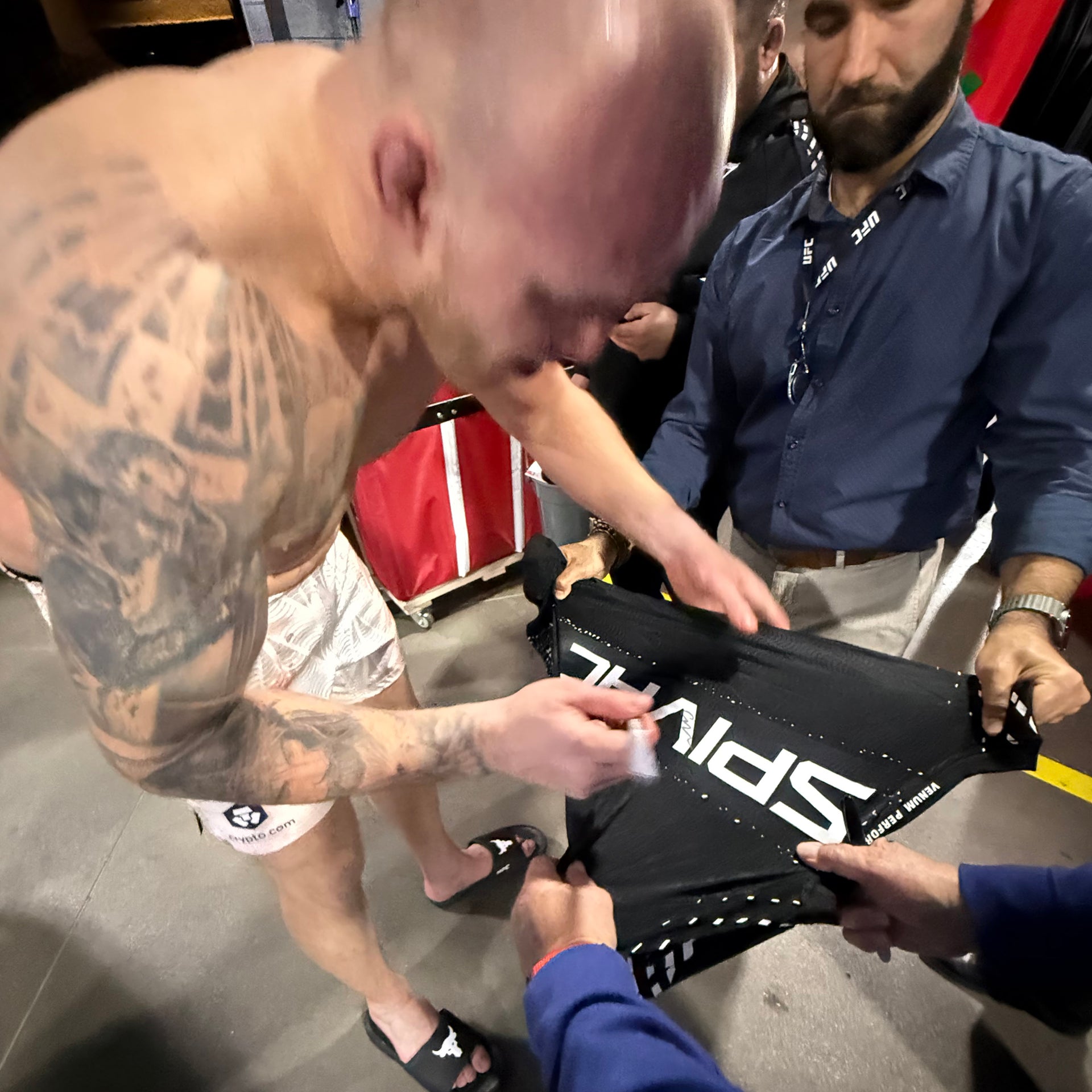 Serghei Spivac Signed 1-of-1 Fight Worn Jersey UFC Fight Night: Strickland vs Hernandez