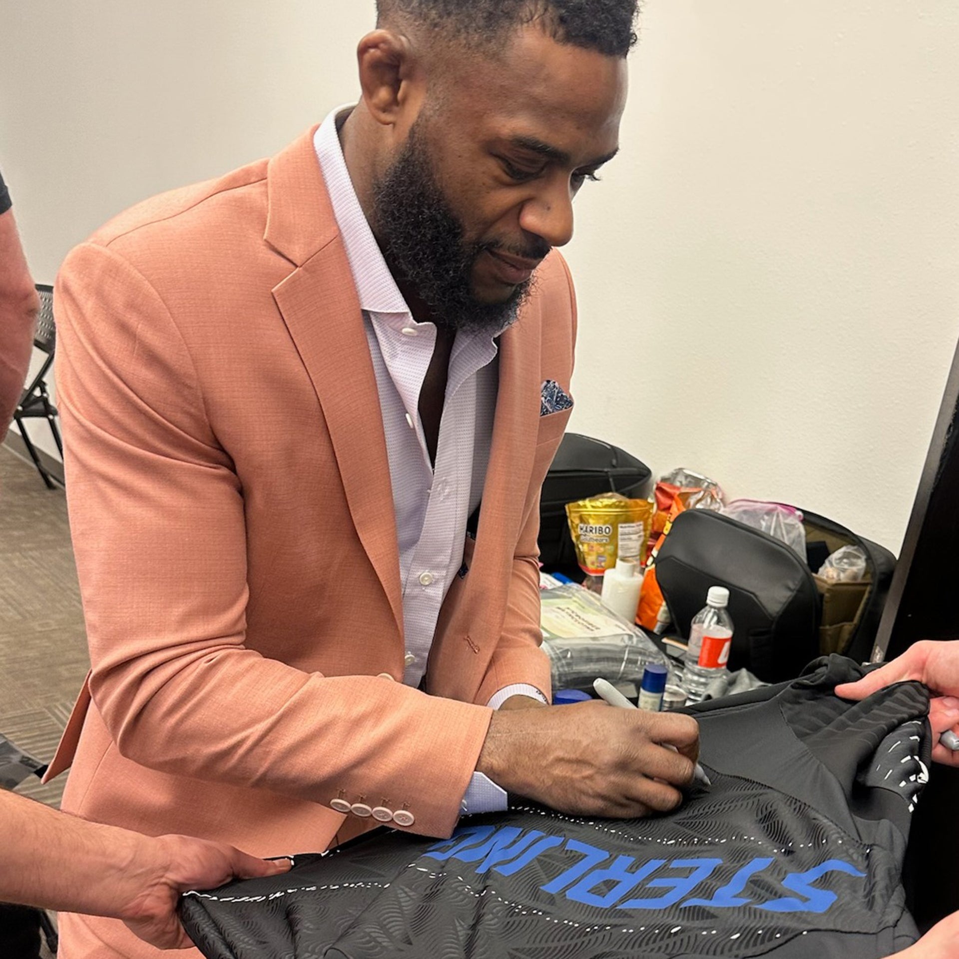 Aljamain Sterling Signed 1-of-1 Fight Worn Hoodie UFC Fight Night: Sterling vs Zalal