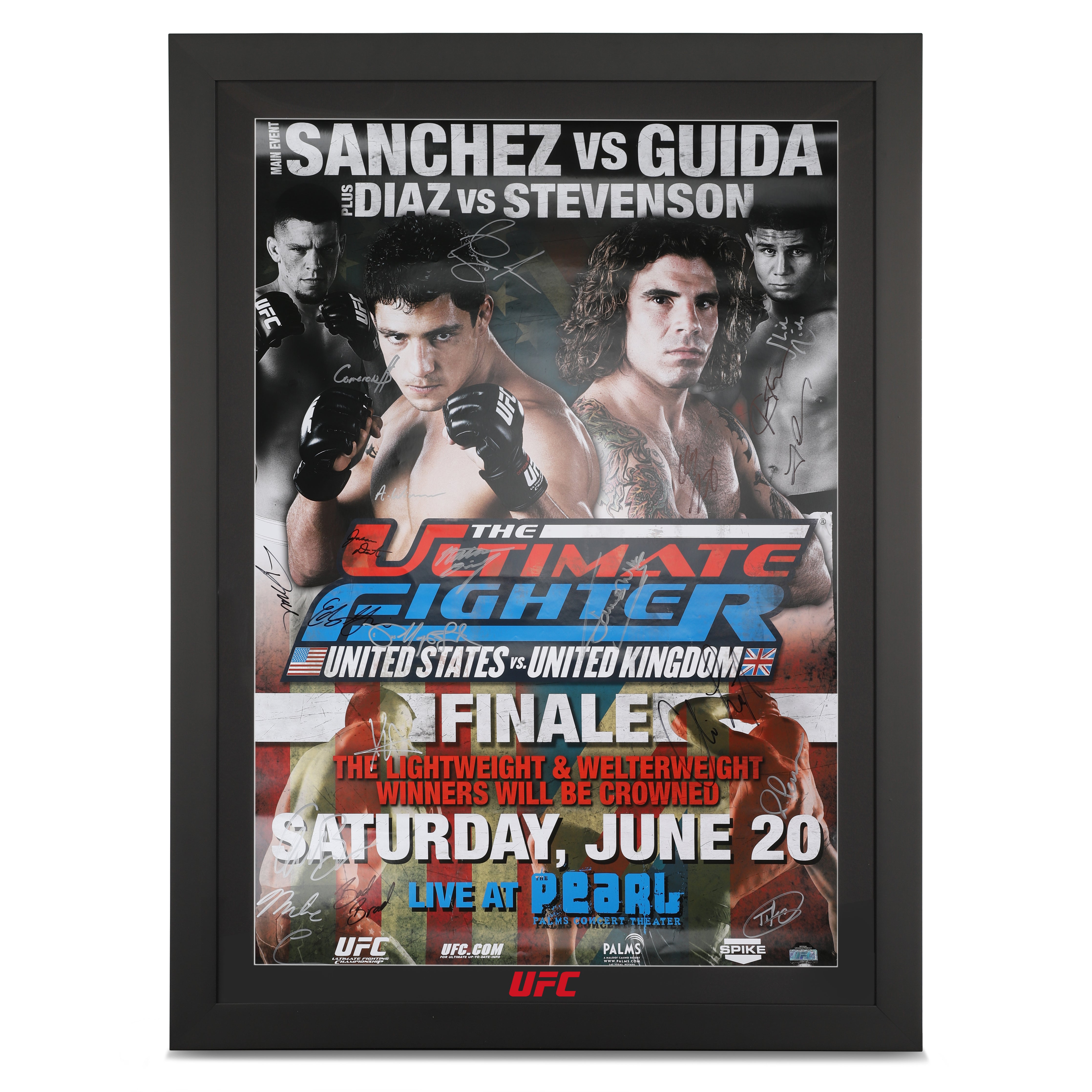 The Ultimate Fighter: United States vs United Kingdom Autographed Poster