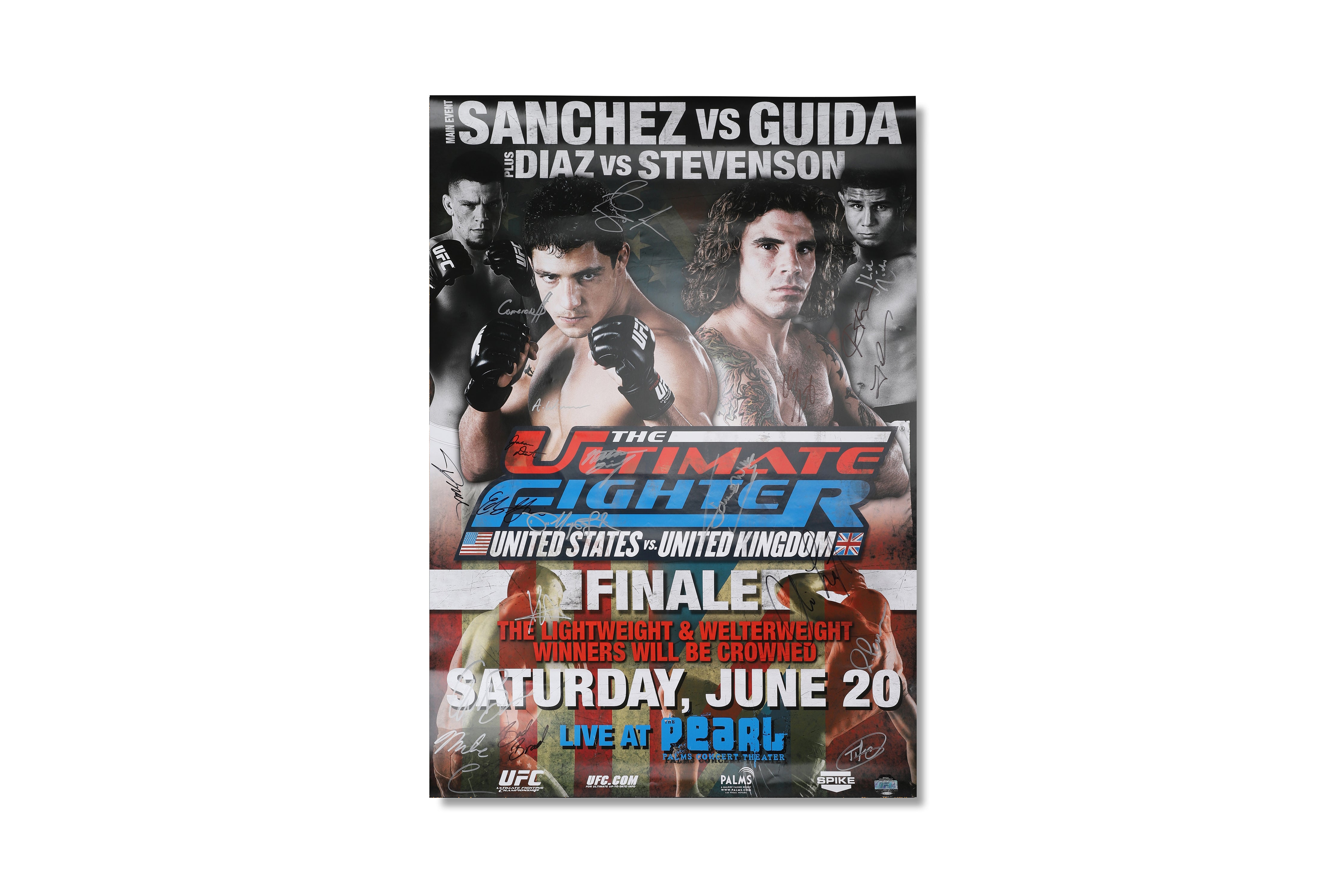 The Ultimate Fighter: United States vs United Kingdom Autographed Poster