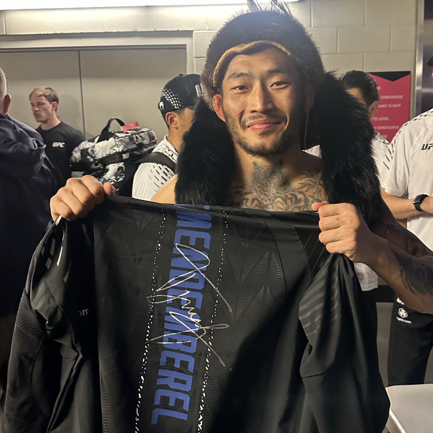 Nyamjargal Tumendemberel Signed 1-of-1 Fight Worn Hoodie UFC 326: Holloway vs Oliveira 2