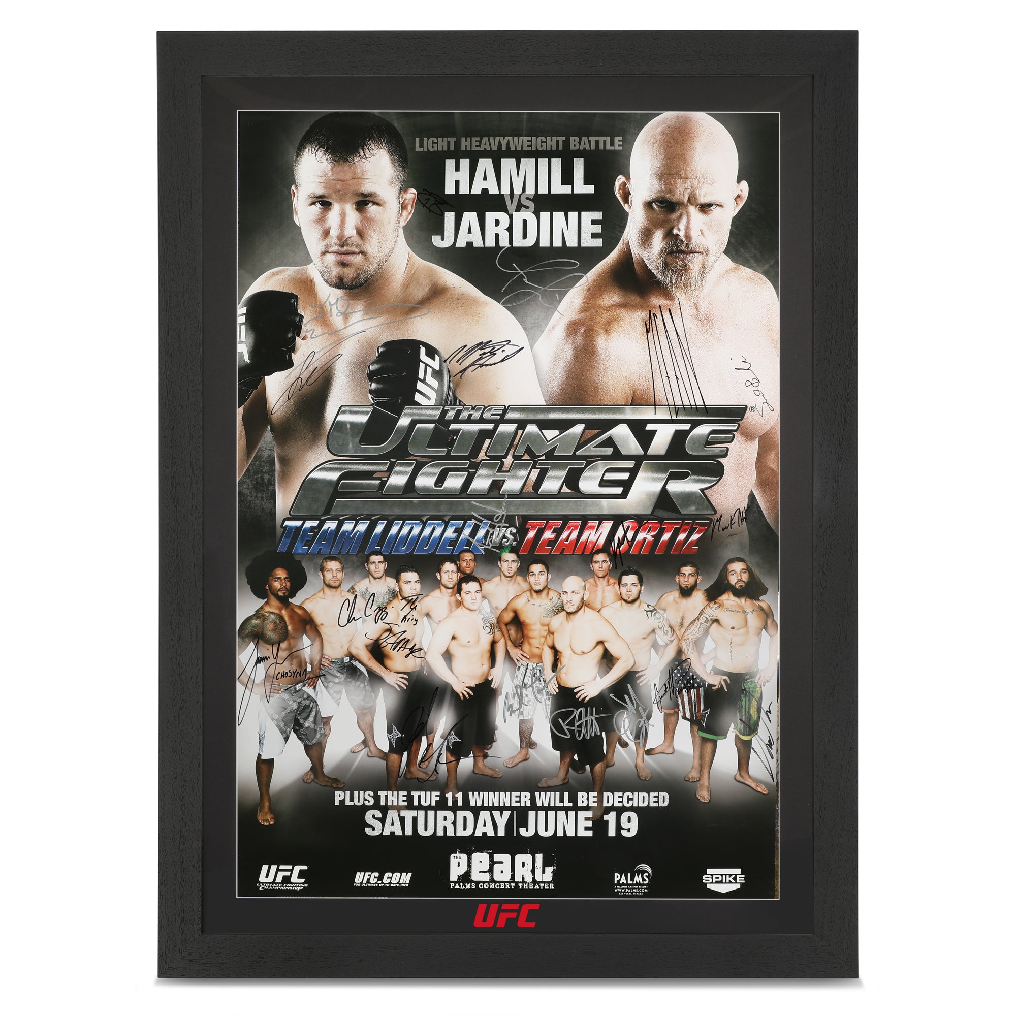 TUF 11: Team Liddell vs Team Ortiz Autographed Event Poster
