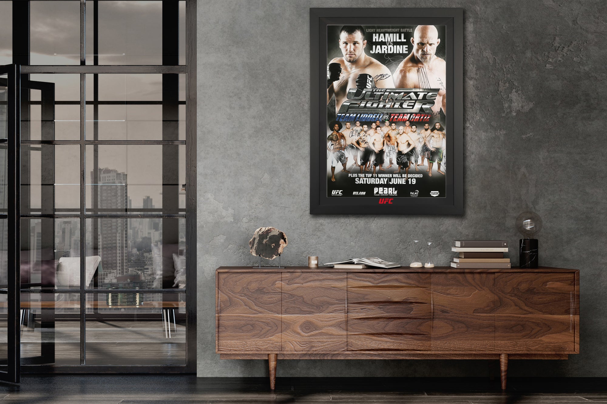 TUF 11: Team Liddell vs Team Ortiz Autographed Event Poster