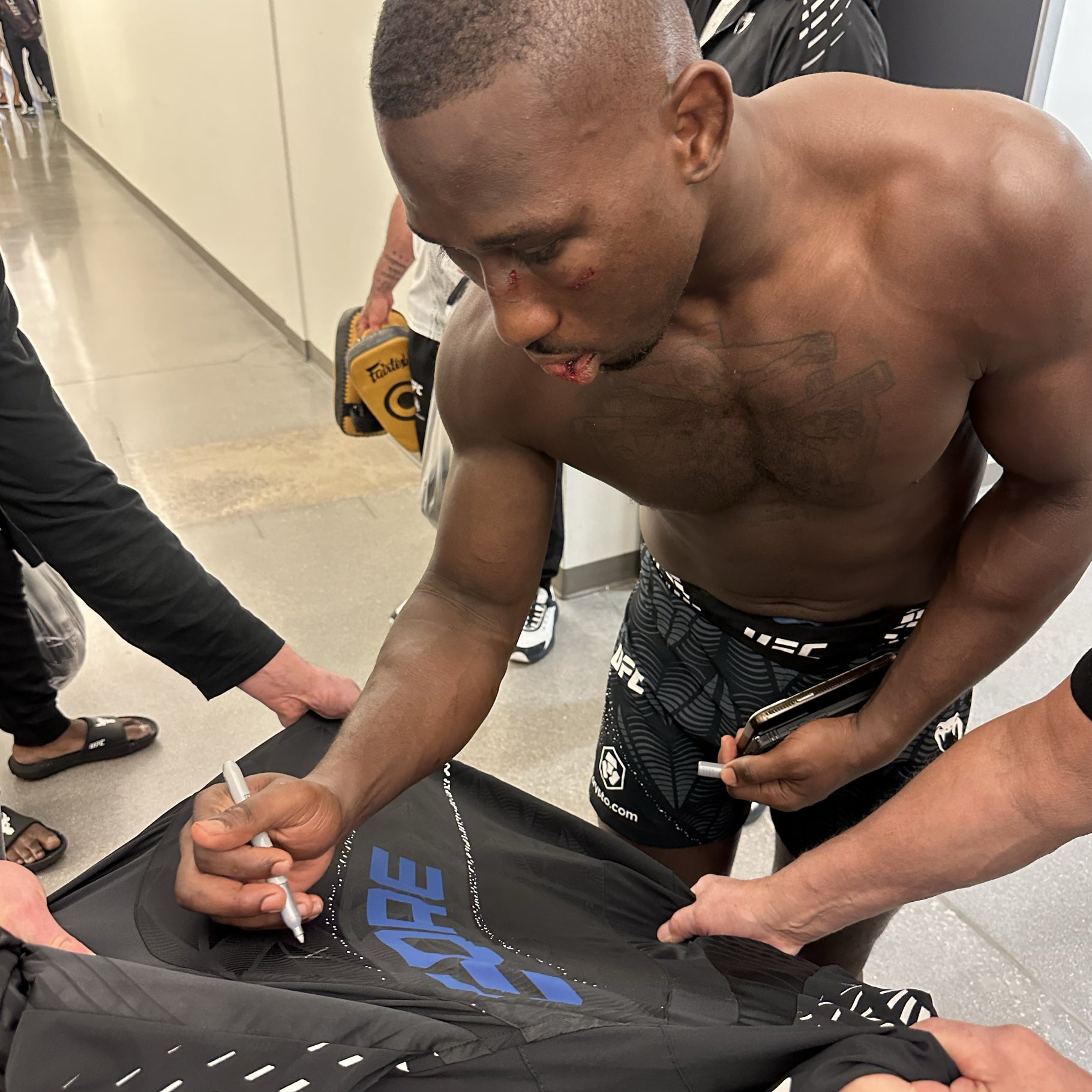 Tresean Gore Signed 1-of-1 Fight Worn Hoodie UFC Fight Night: Moicano vs Duncan