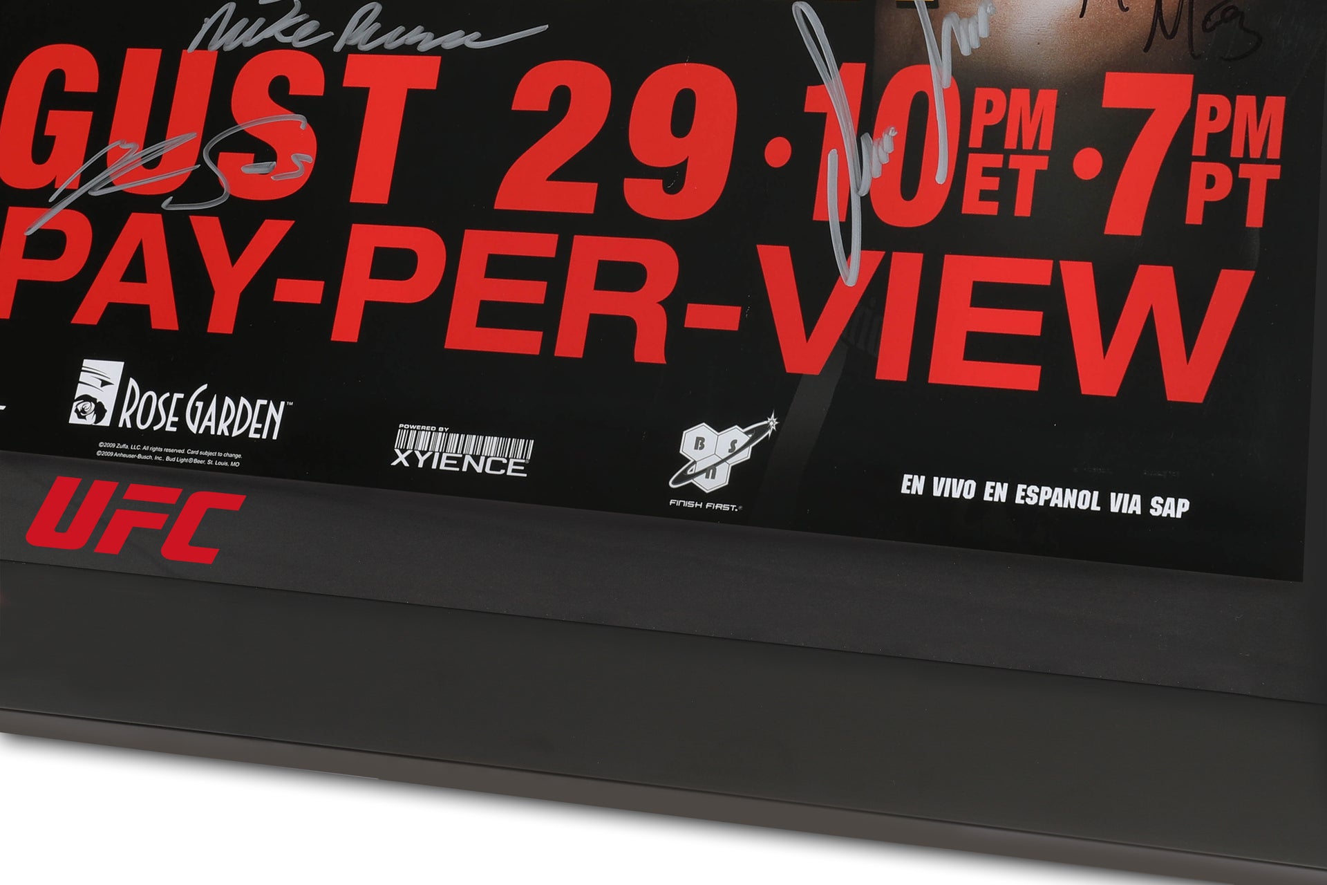 UFC 102: Couture vs Nogueira Autographed Event Poster