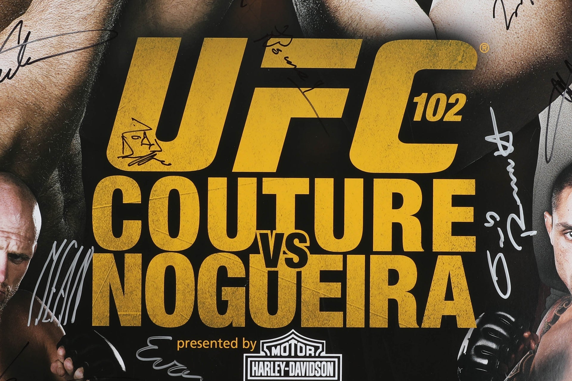 UFC 102: Couture vs Nogueira Autographed Event Poster