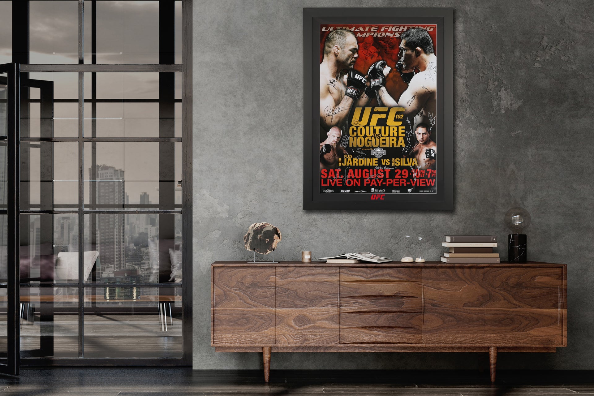 UFC 102: Couture vs Nogueira Autographed Event Poster