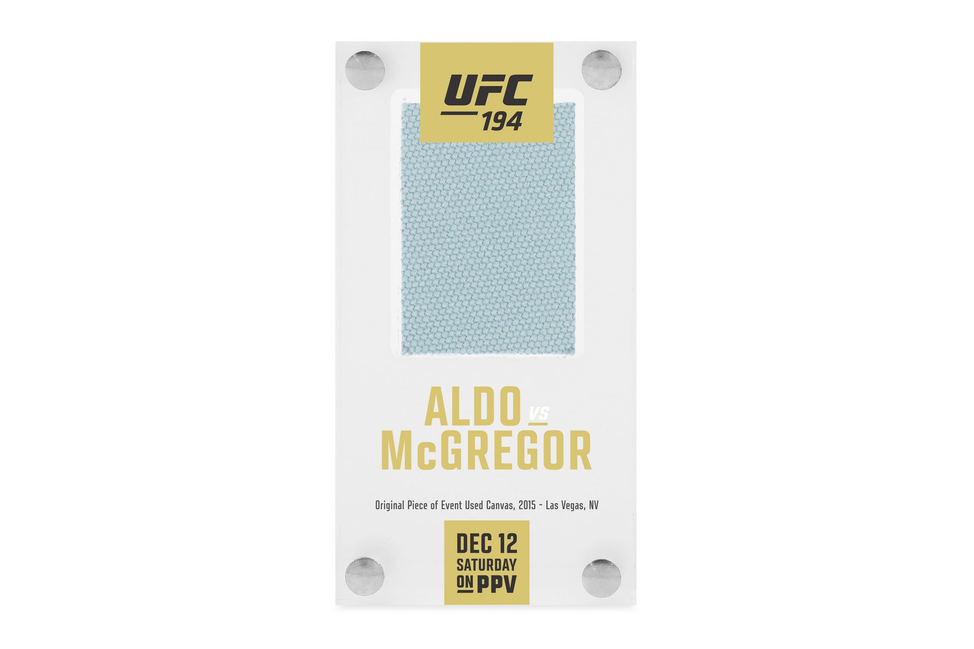 UFC 194: José Aldo vs Conor McGregor Canvas in Acrylic