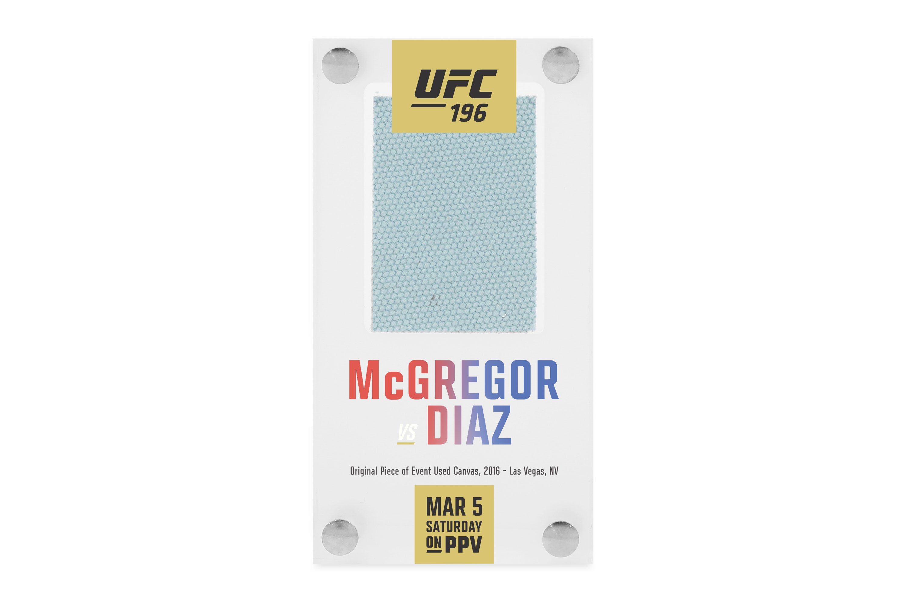 UFC 196: McGregor vs Diaz Canvas in Acrylic