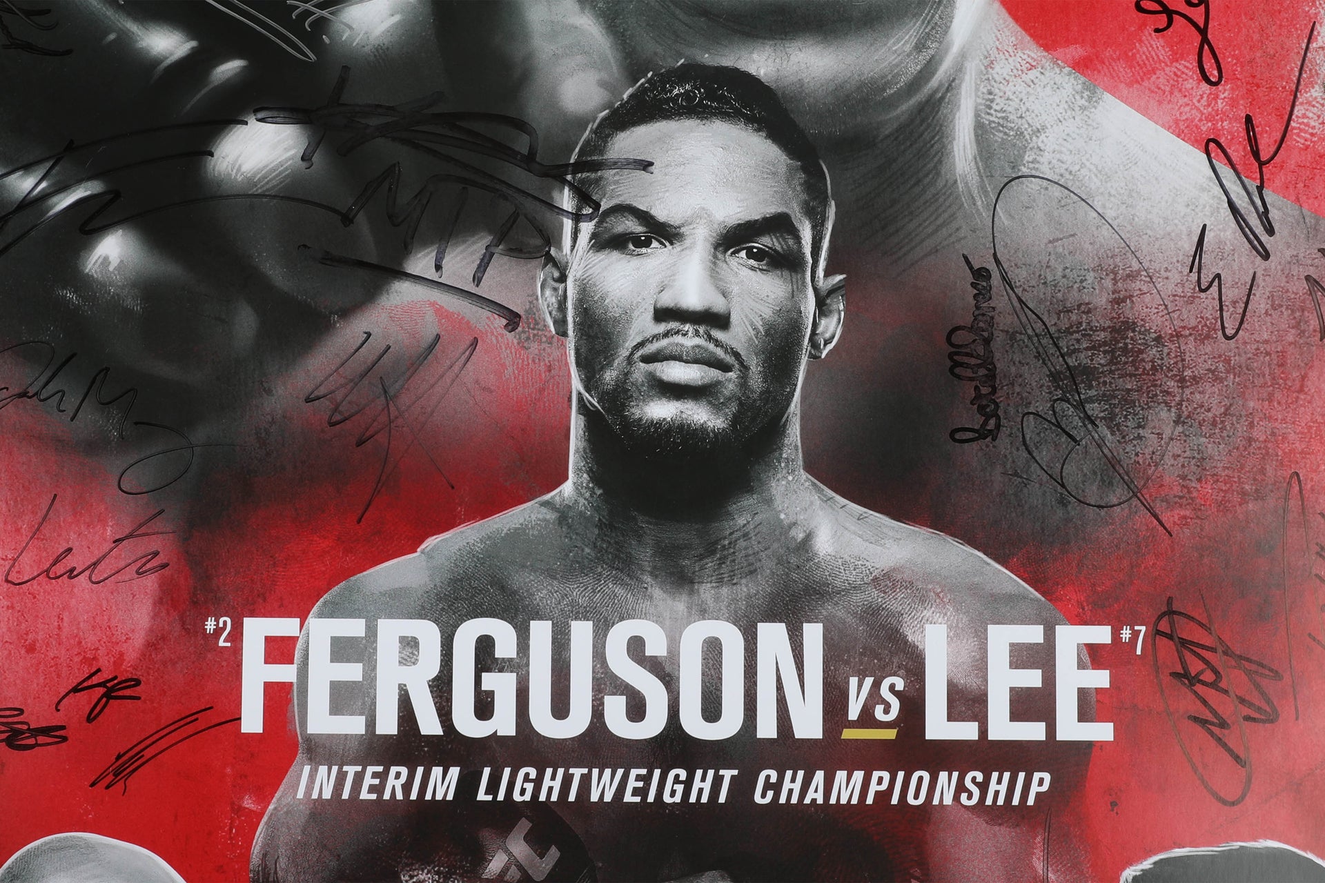 UFC 216: Ferguson vs Lee Autographed Event Poster