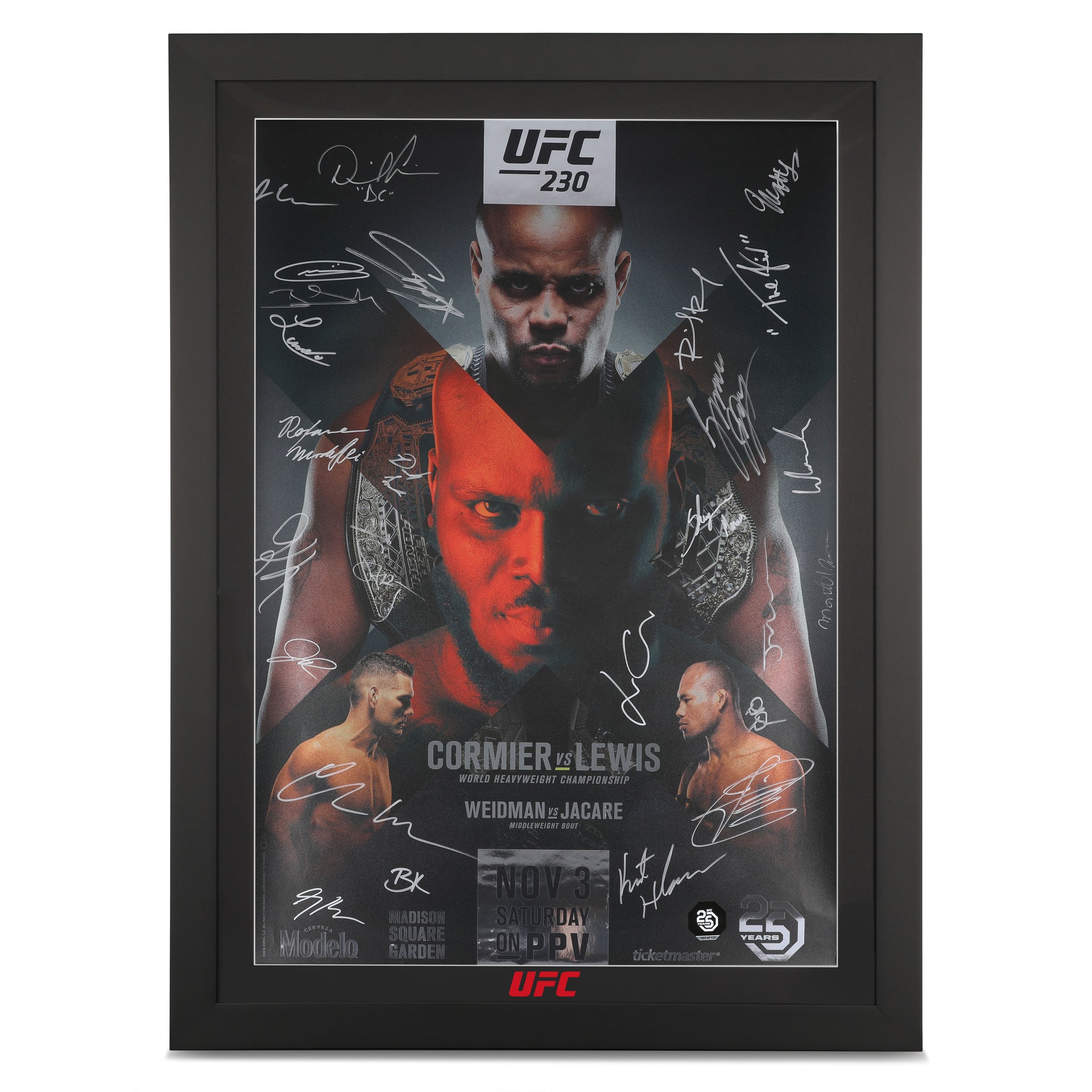 UFC 230: Cormier vs Lewis Autographed Event Poster