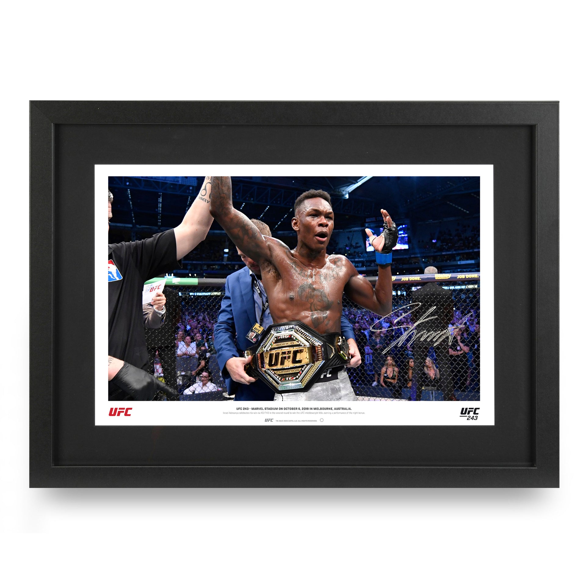 Israel Adesanya Signed Photo UFC 243