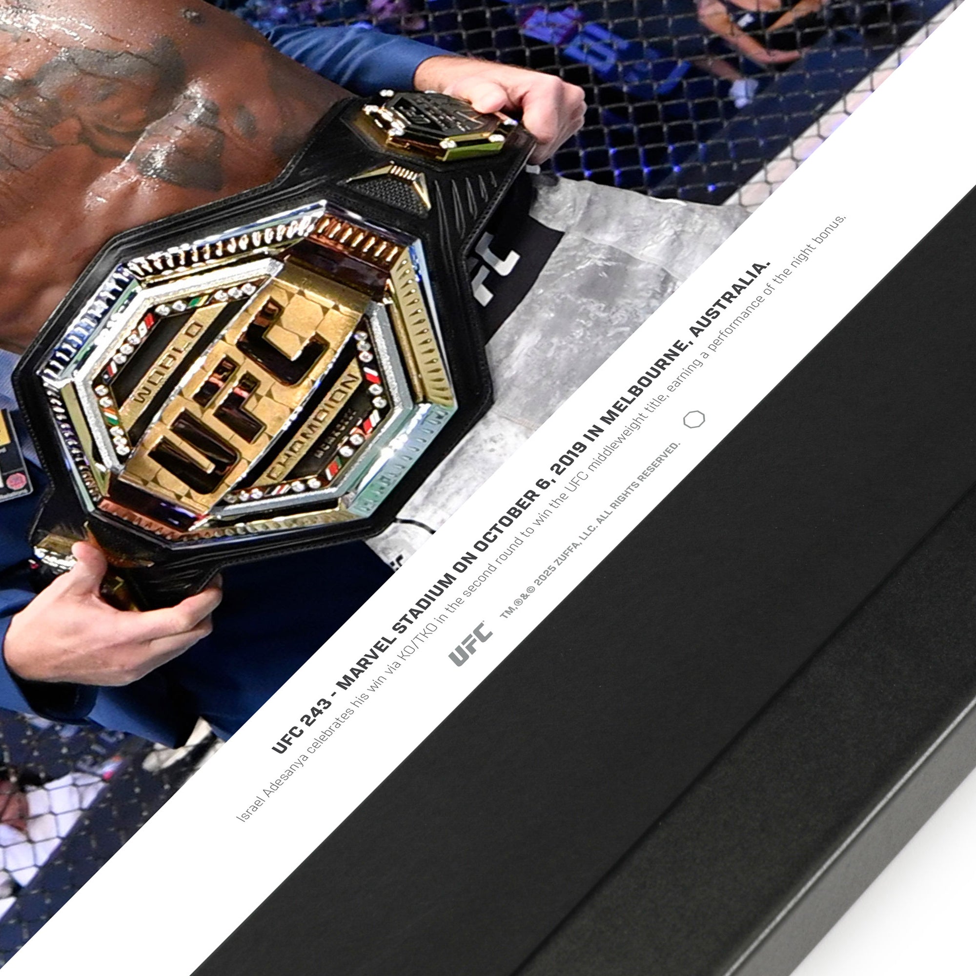 Israel Adesanya Signed ‘Celebrating’ Photo UFC 243: Whittaker vs Adesanya