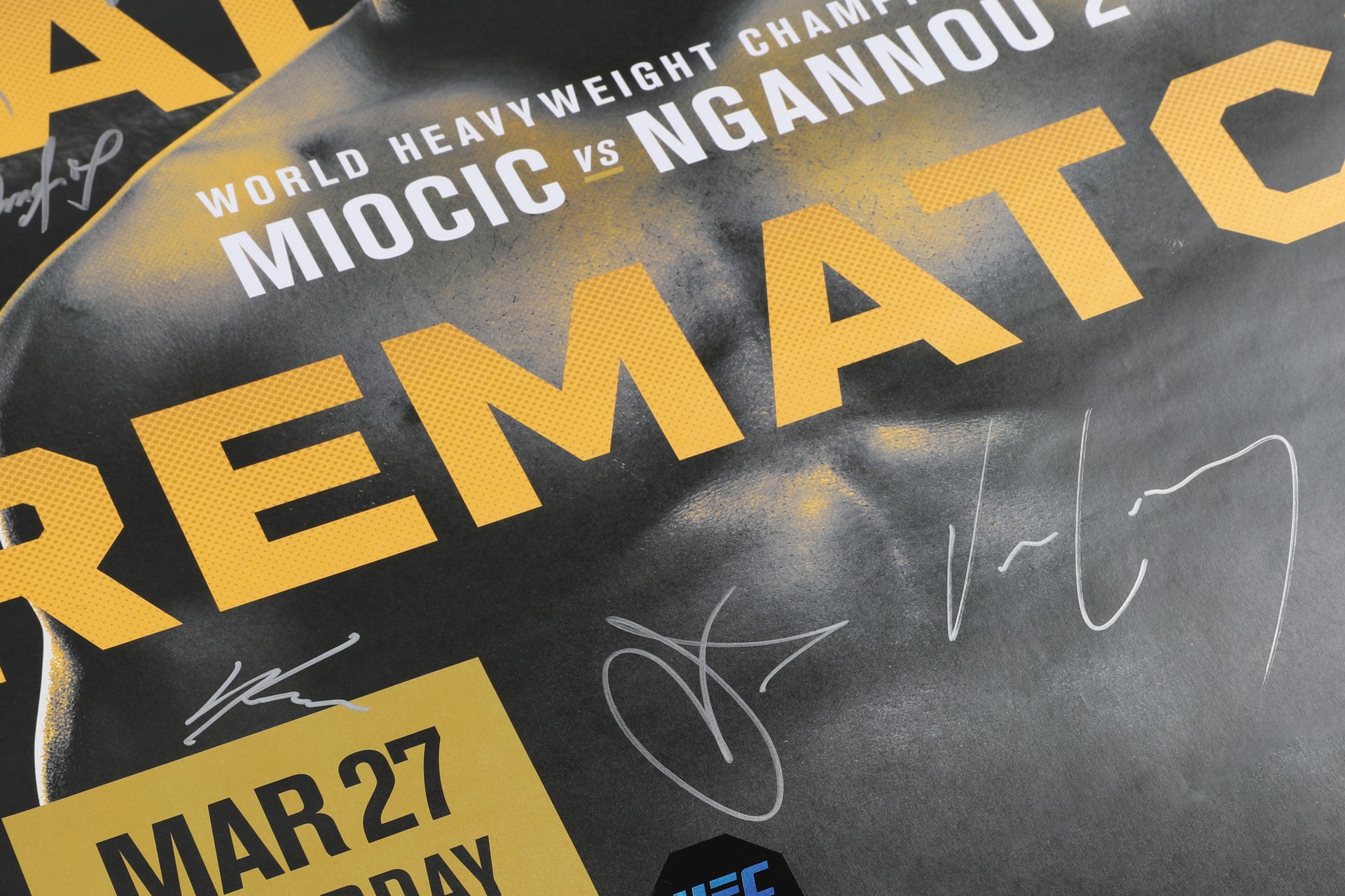 UFC 260: Miocic vs N'Gannou 2 Autographed Event Poster