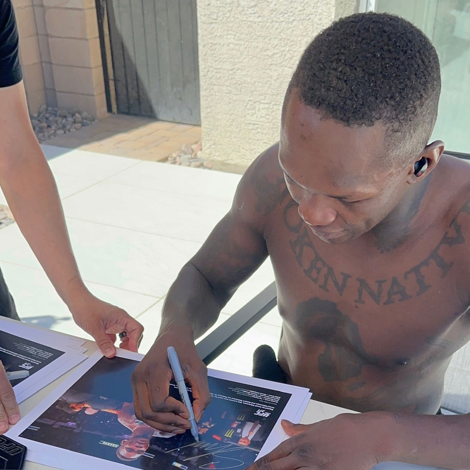 Israel Adesanya Canvas & Signed Photo UFC 271: Adesanya vs Whittaker 2