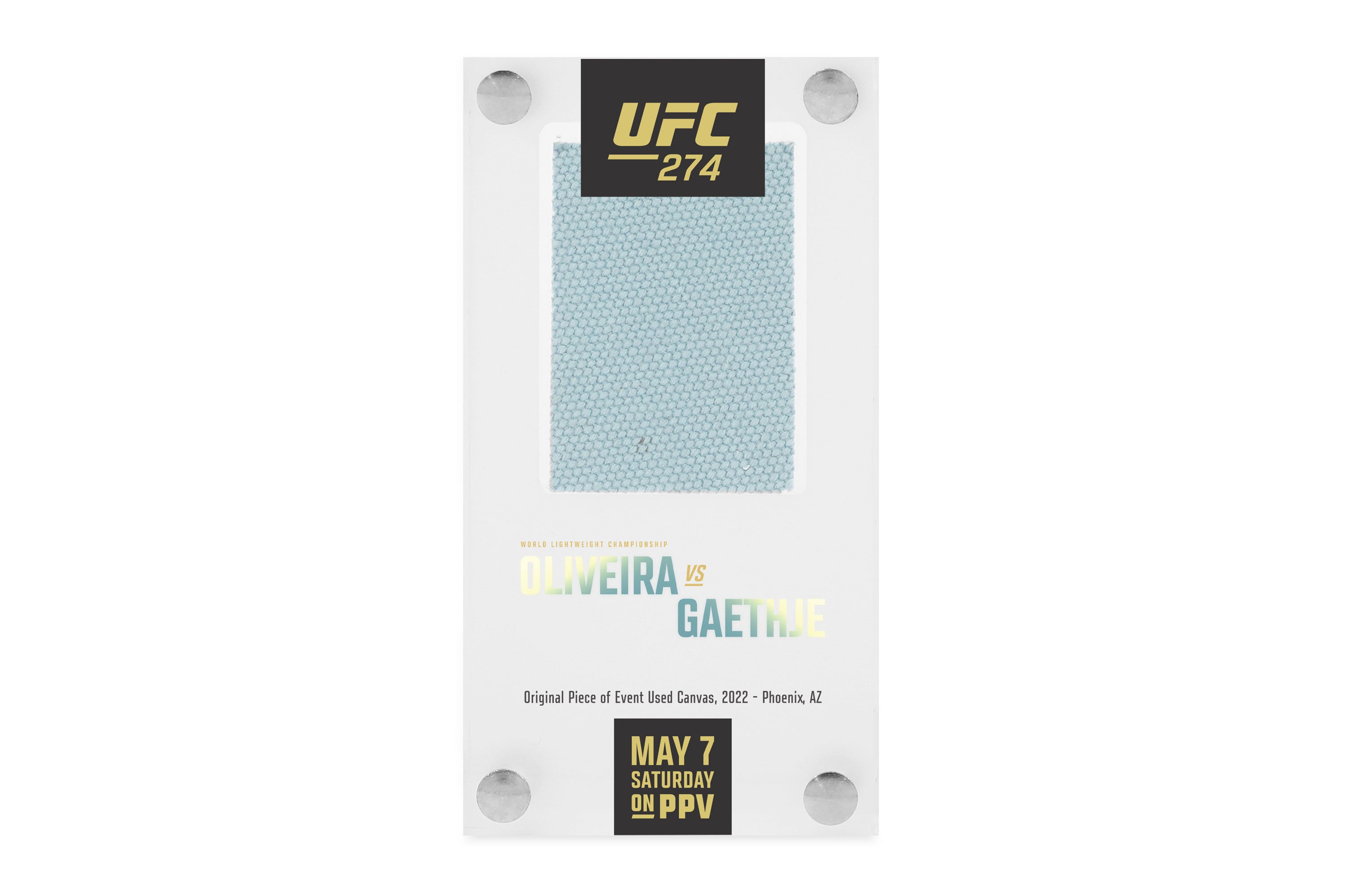 UFC 274: Oliveira vs Gaethje Canvas in Acrylic