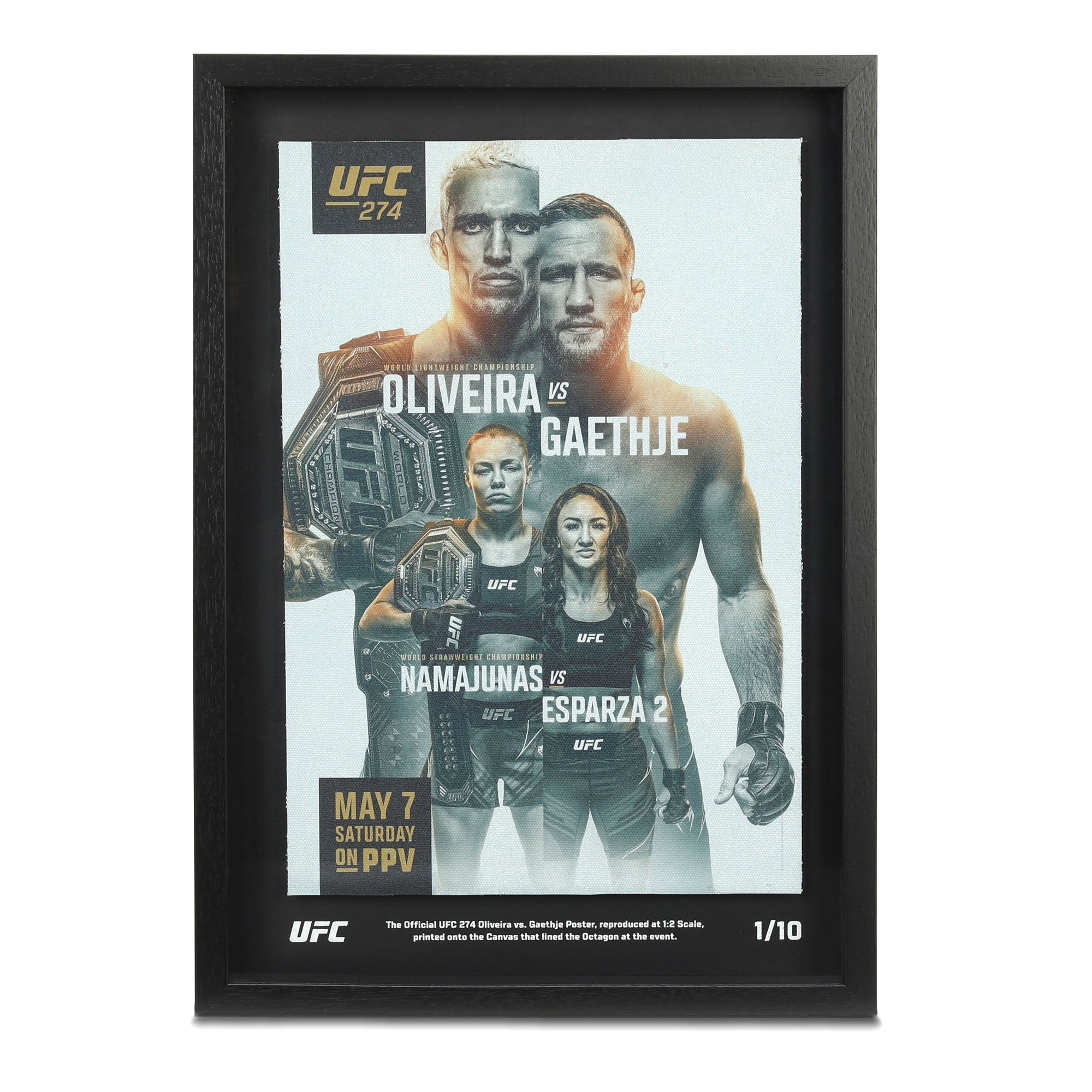 UFC 274: Oliveira vs Gaethje Limited Edition Canvas Poster – UFC