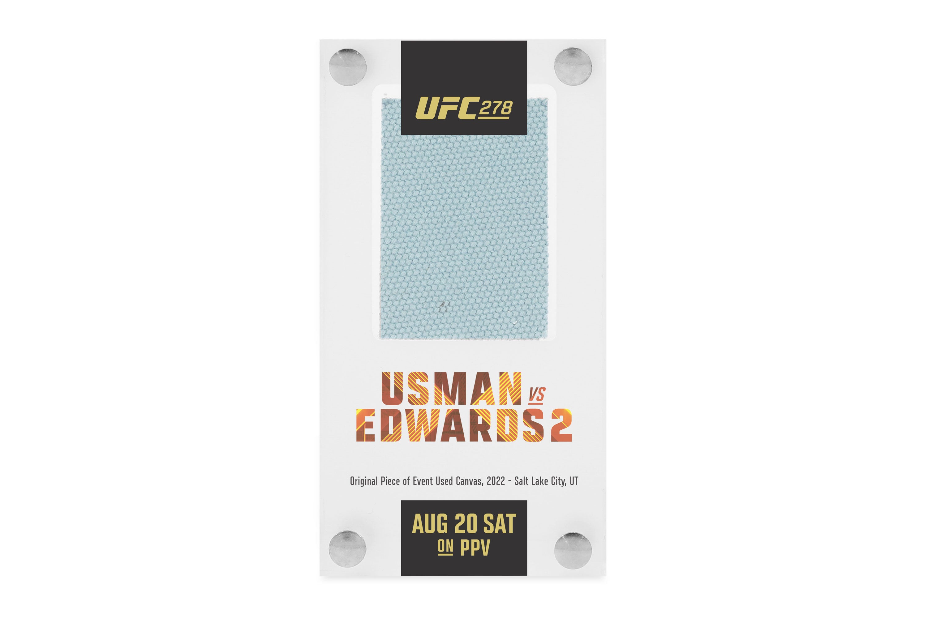 UFC 278: Usman vs Edwards 2 Canvas in Acrylic