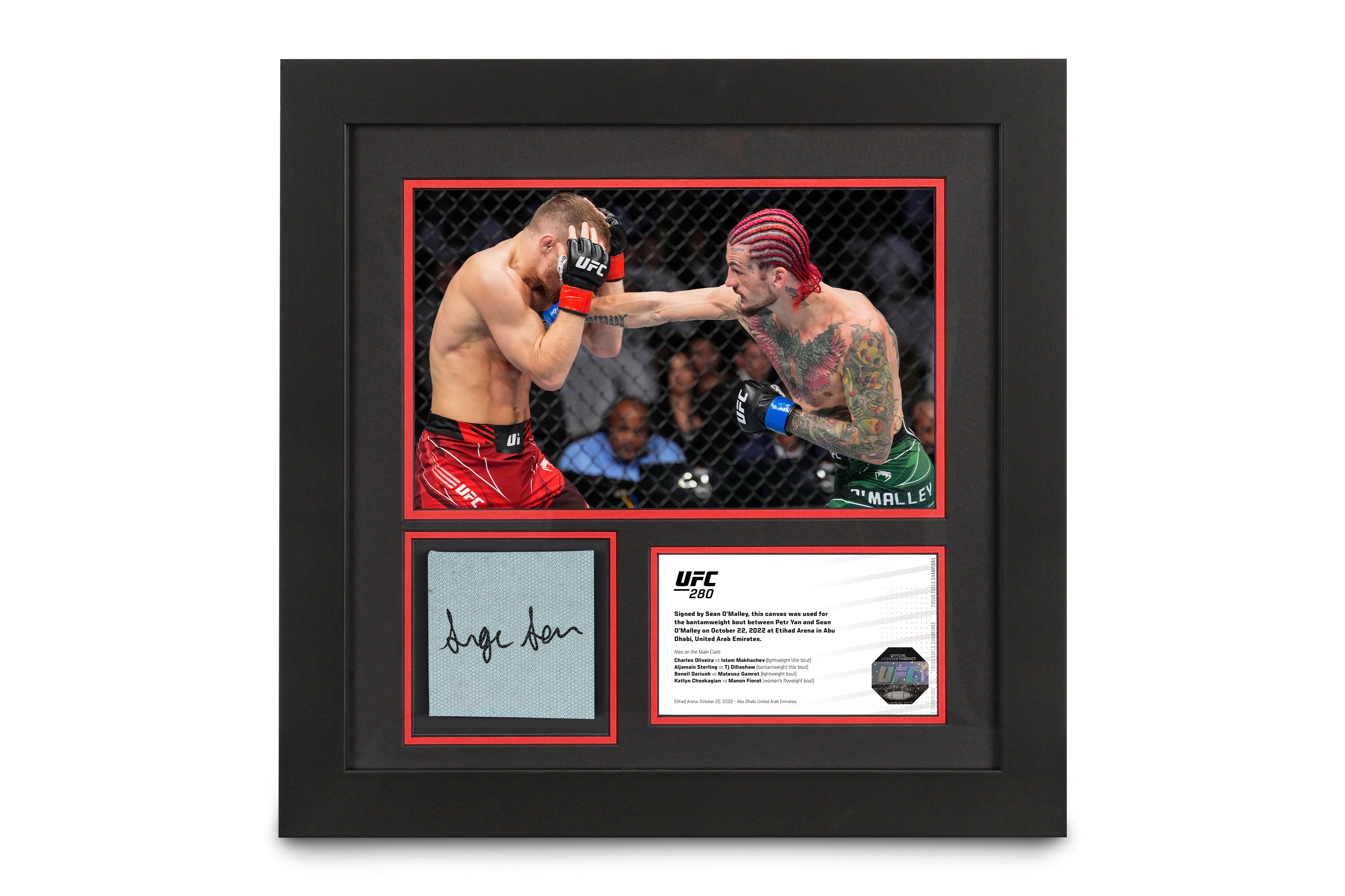 Sean O'Malley UFC 280 Signed Canvas & Photo