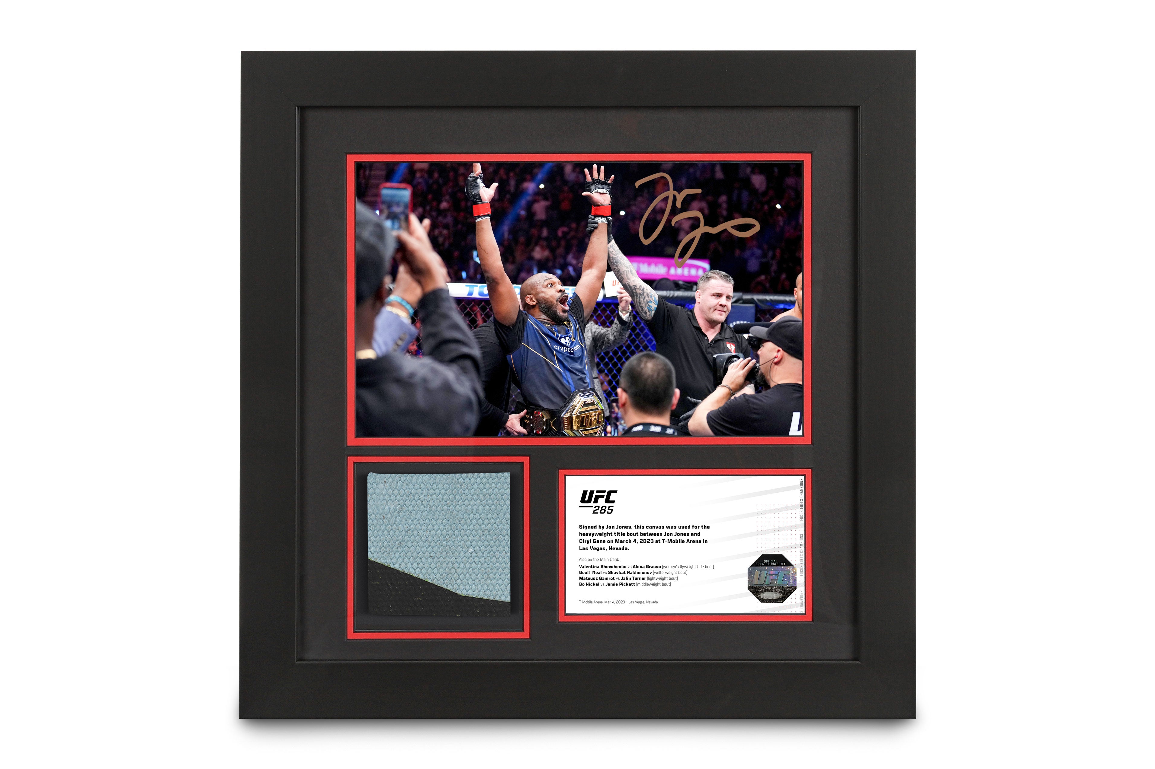 Jon Jones Canvas & Signed Photo Celebrating UFC 285: Jones vs Gane
