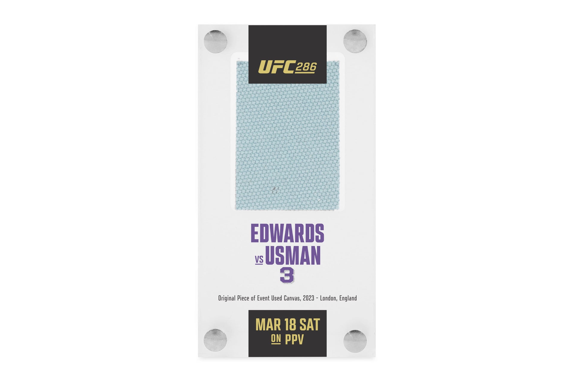 UFC 286: Edwards vs Usman 3 Canvas in Acrylic
