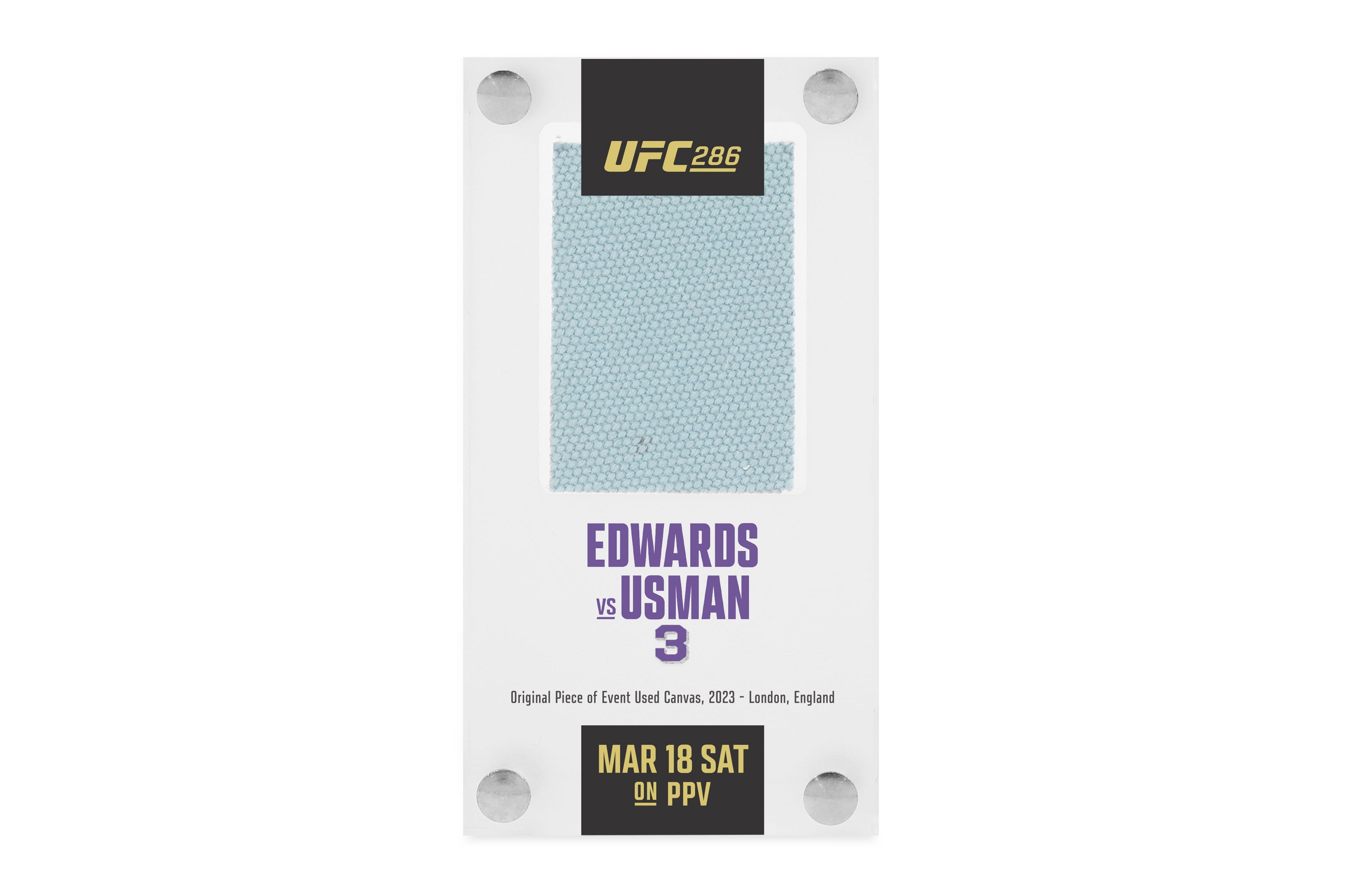 UFC 286: Edwards vs Usman 3 Canvas in Acrylic