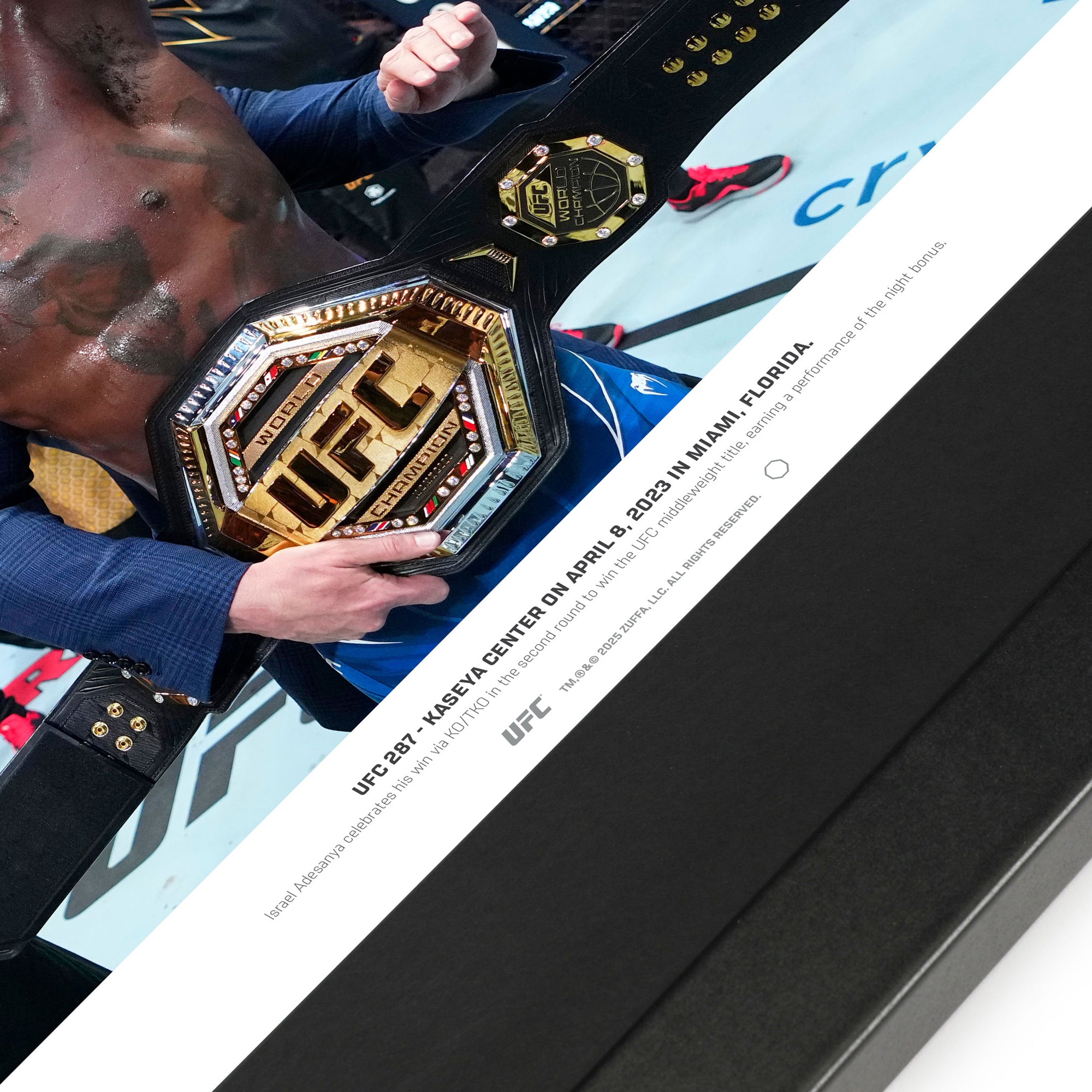 Israel Adesanya Signed ‘Celebrating’ Photo UFC 287: Pereira vs Adesanya 2