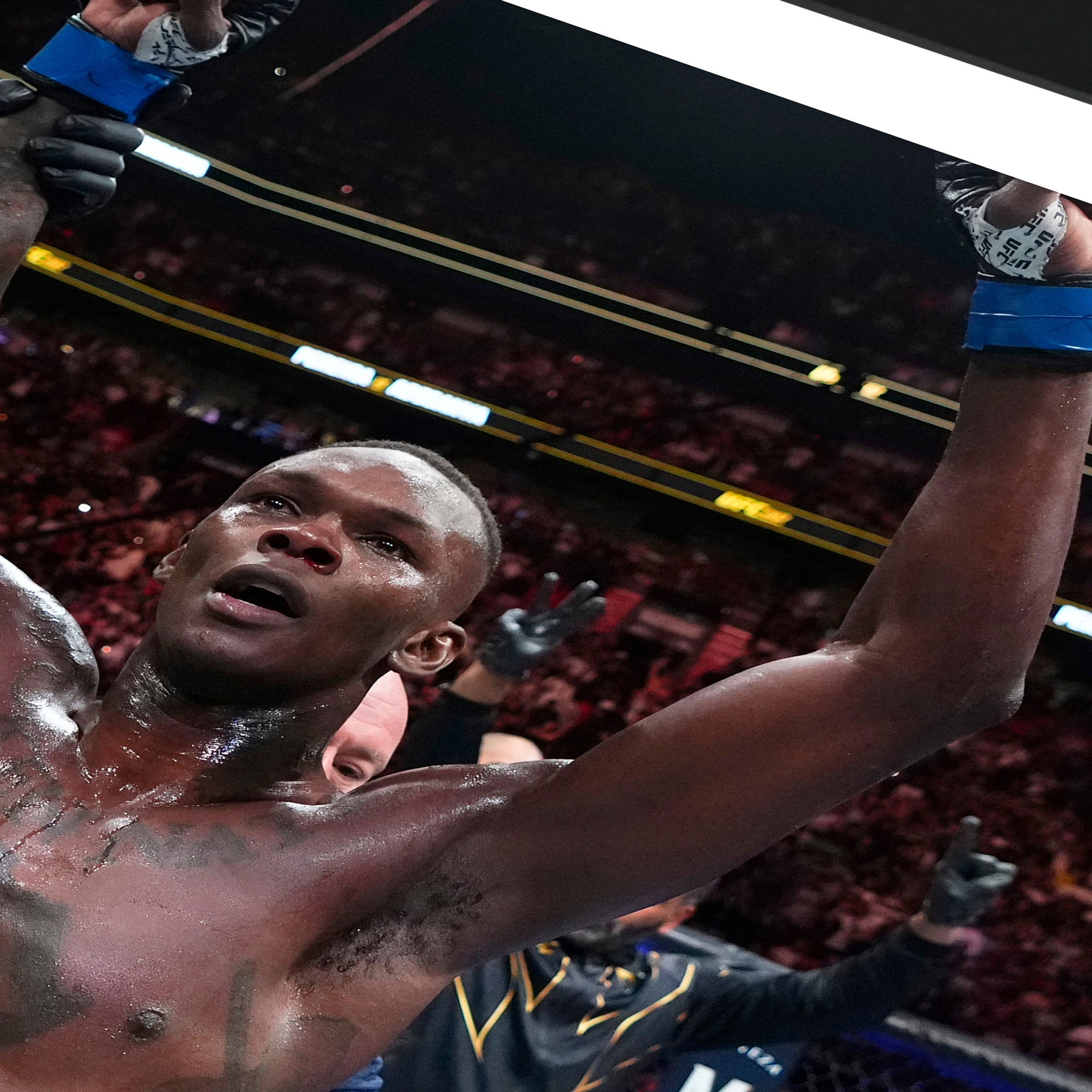 Israel Adesanya Signed ‘Celebrating’ Photo UFC 287: Pereira vs Adesanya 2