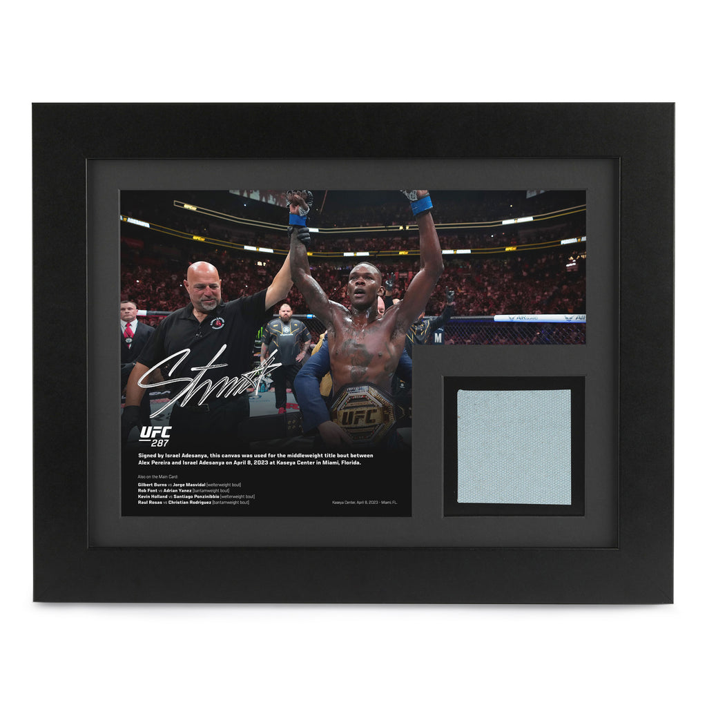 Israel Adesanya Canvas & Signed 'Celebration' Photo – UFC 287: Pereira vs Adesanya 2