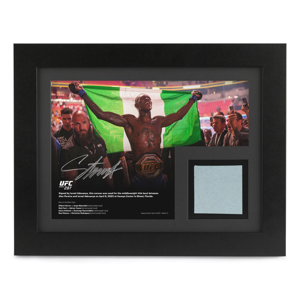 Israel Adesanya Canvas & Signed 'Flag' Photo – UFC 287: Pereira vs Adesanya 2