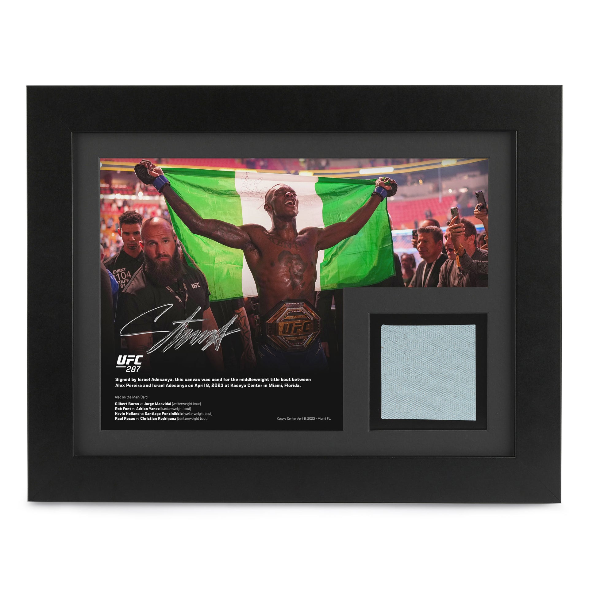 Israel Adesanya Canvas & Signed Photo – UFC 287: Pereira vs Adesanya 2
